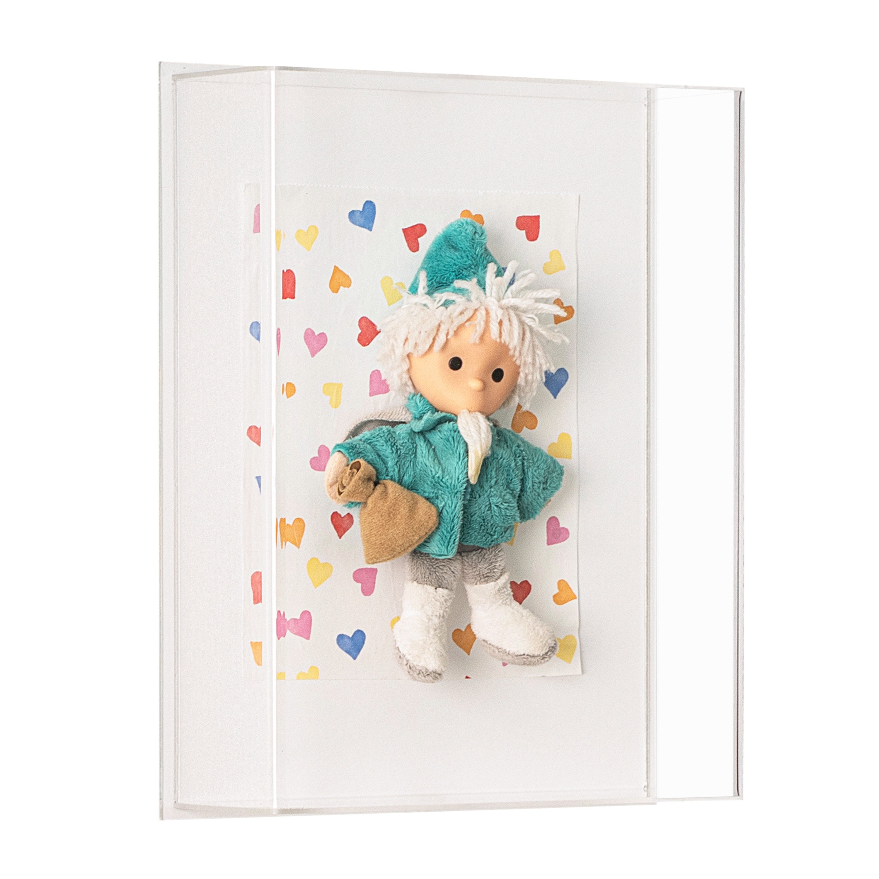 krasspedia Bilderrahmen fritz 3D-Objektrahmen Einsatz 7 cm tief, 24x30 cm, zum Befüllen, Bilderrahmen zum Befüllen, Erinnerungsbox, Geschenke für Frauen