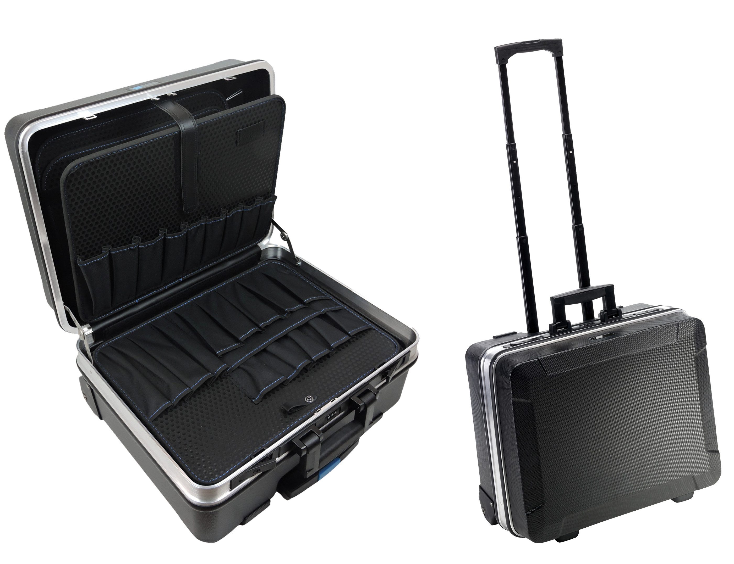 FAMEX Werkzeugkoffer 600-L Trolley ABS Werkzeugkoffer Trolley - Volumen 36L, Kapazität bis 30kg