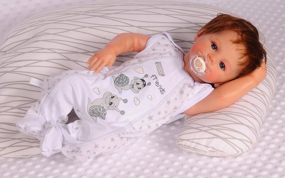 La Bortini Strampler, Jäckchen & Mütze Strampler Mütze Hemdchen Jacke Lätzchen 5Tlg Baby Set Größen 44 50 56 62 68 74