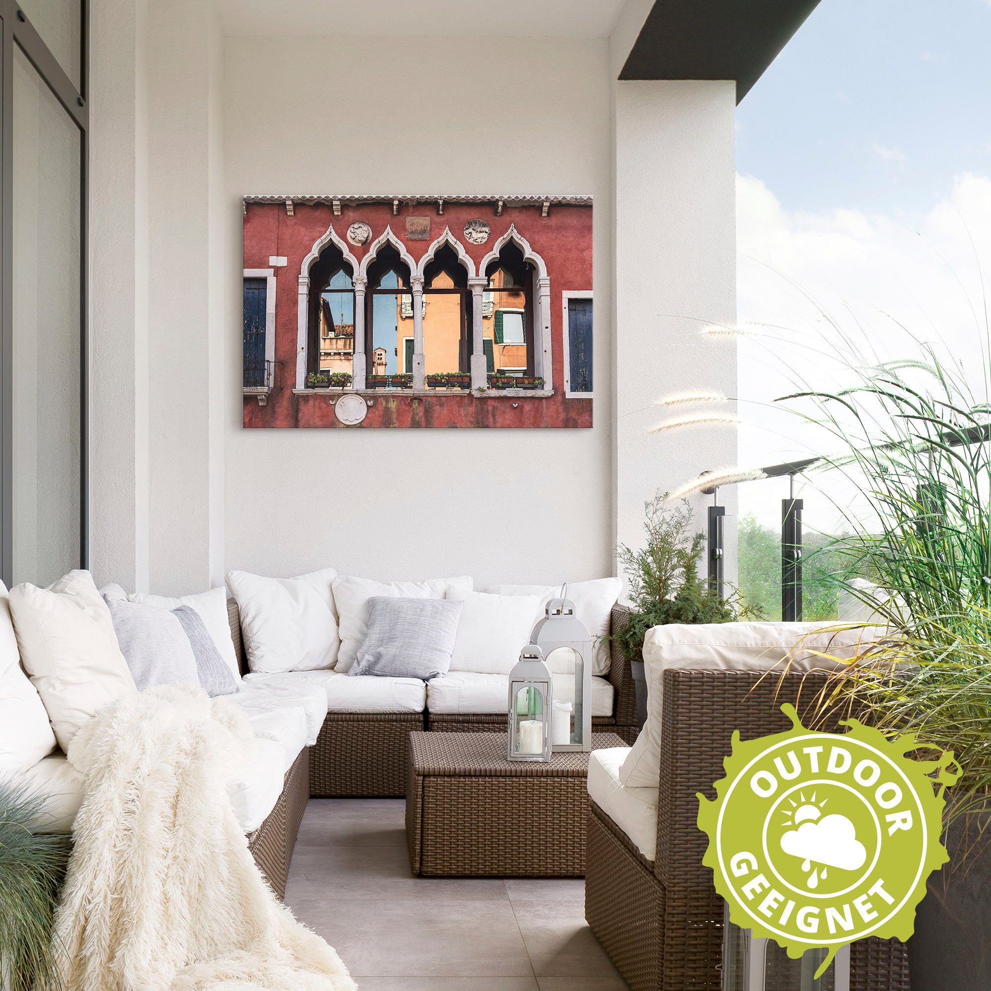 Artland Wandbild »Historische Gebäude Altstadt von Venedig«, Fenster & Türen (1 Stück), in vielen Größen & Produktarten - Alubild / Outdoorbild für den Außenbereich, Leinwandbild, Poster, Wandaufkleber / Wandtattoo auch für Badezimmer geeignet-HomeTrends