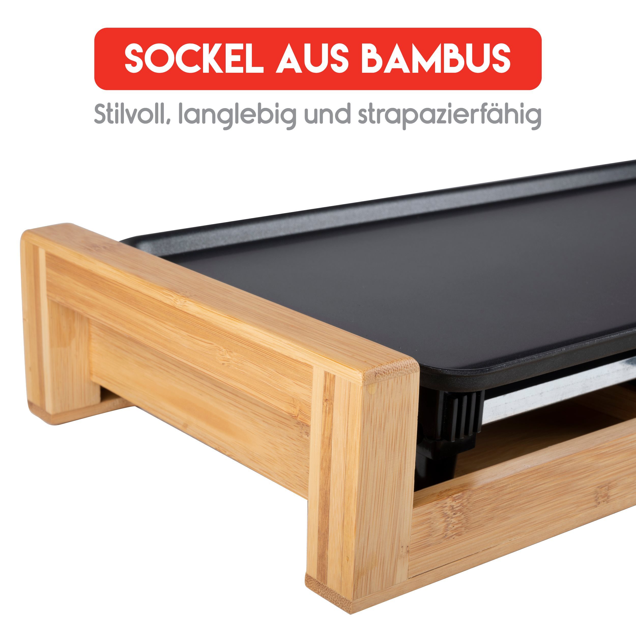 Alpina Grillplatte alpina Tischgrill 2000W, 43 x 22,5 CM – Bild 4 von 5
