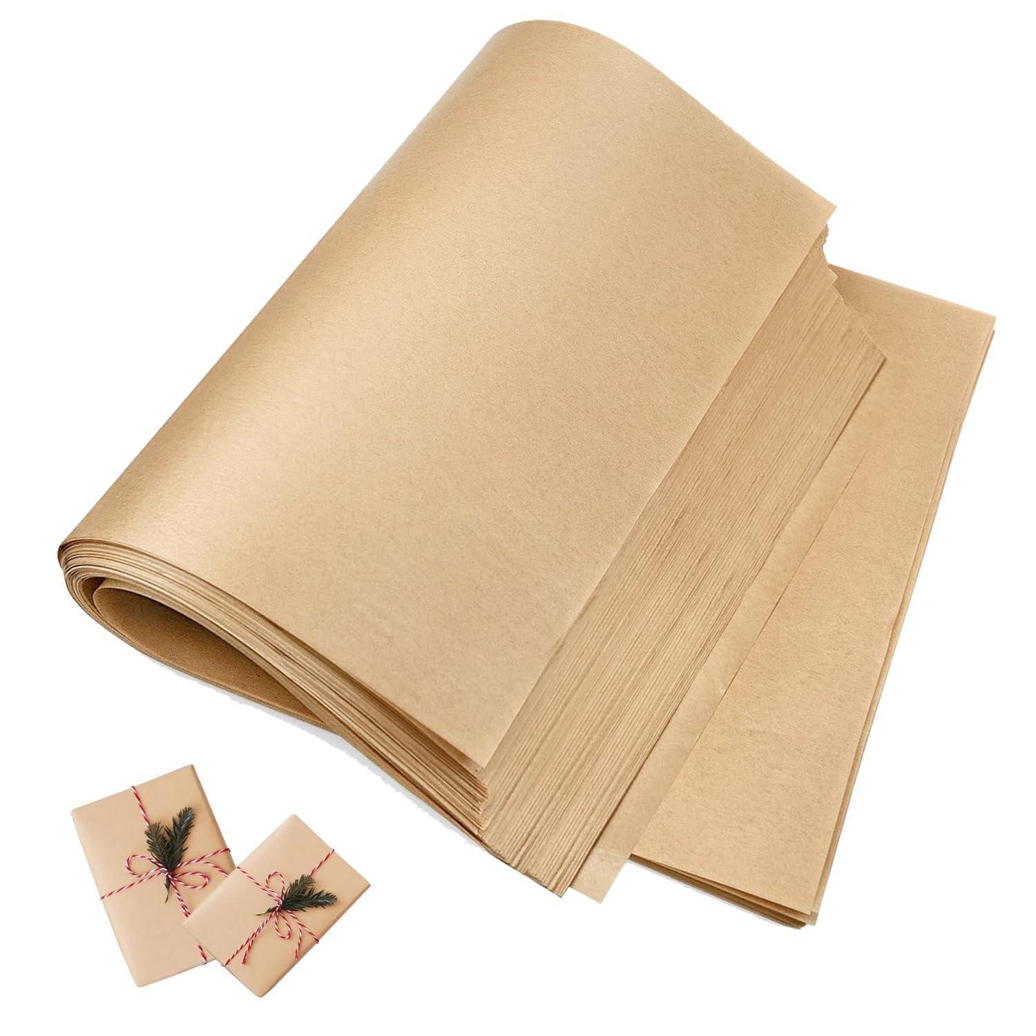 LuxusKollektion Packpapier Kraftpapier 38x50cm 200er Pack Braun, (200St)