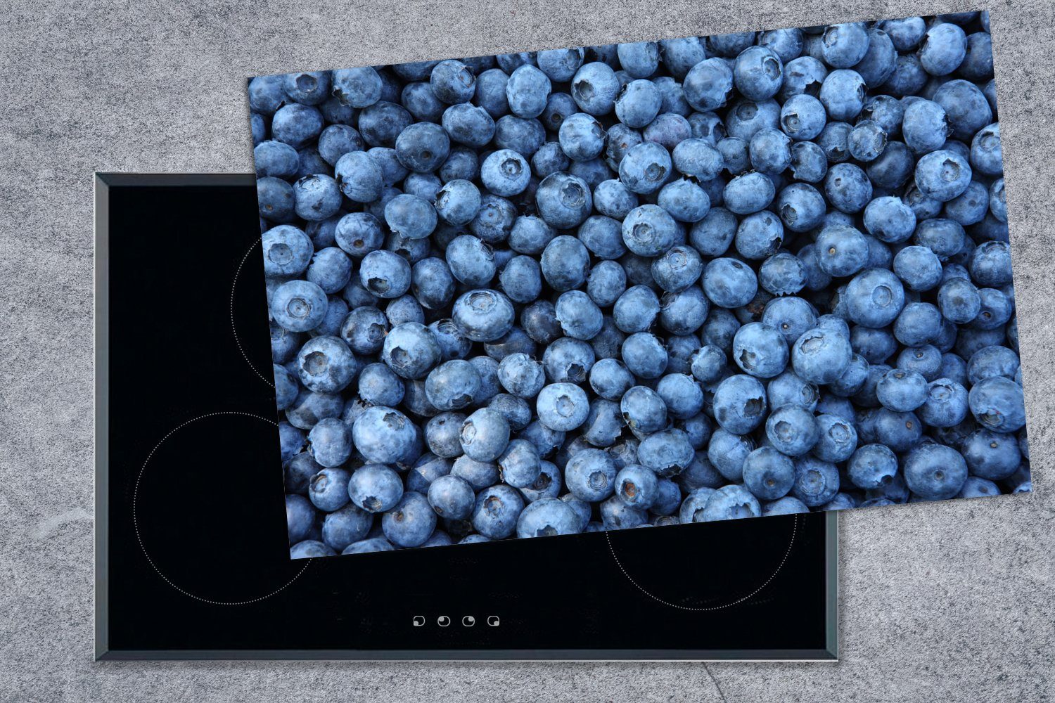 Blaubeeren cm, tlg), die Beeren, (1 küche, Herdblende-/Abdeckplatte - Schutz MuchoWow Induktionskochfeld - Vinyl, für 81x52 Obst Ceranfeldabdeckung