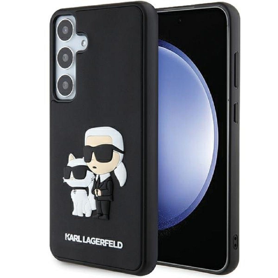 KARL LAGERFELD Handyhülle Case Galaxy S24 Plus 3D Kunststoff schwarz 6,7 Zoll, Kantenschutz