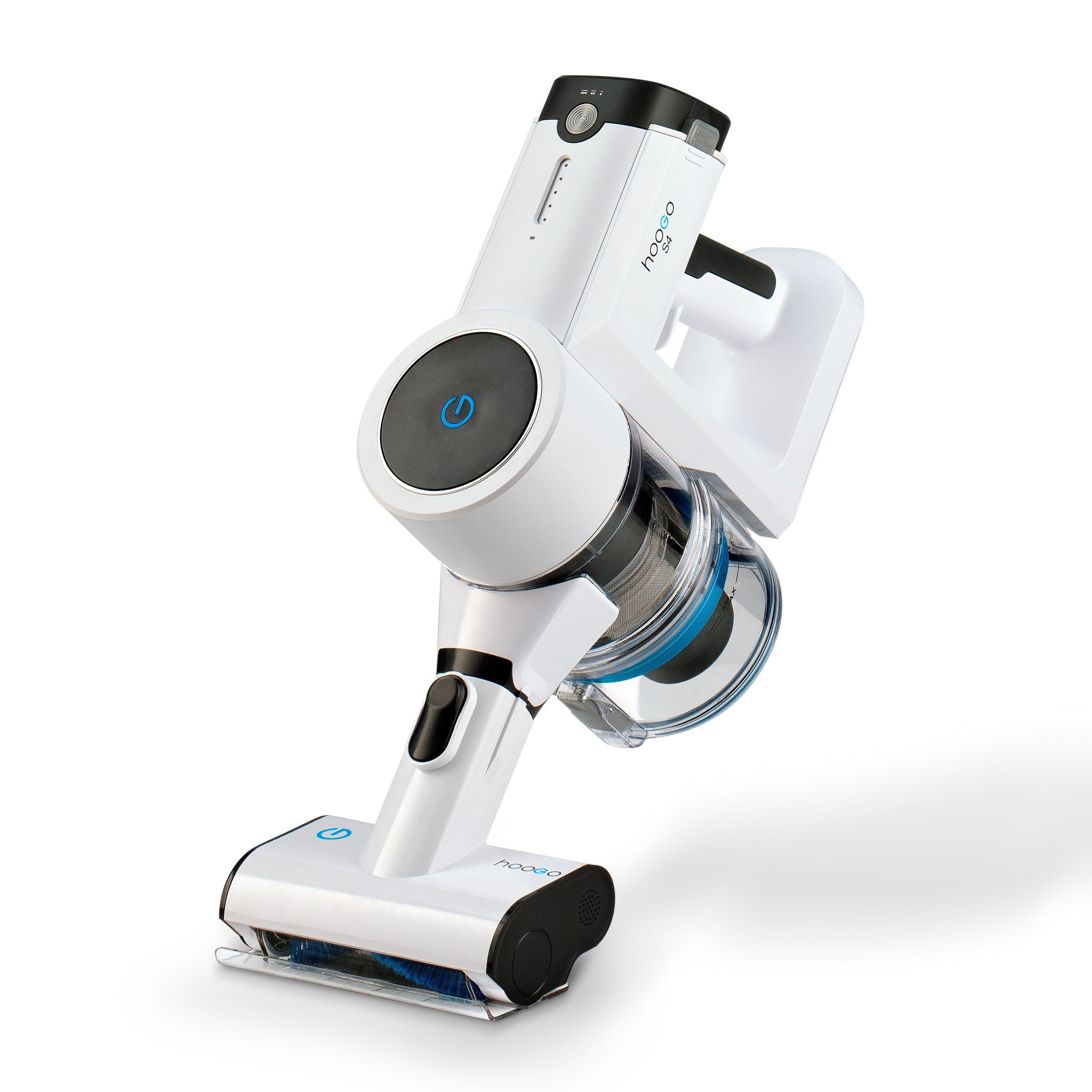 hoogo Akku-Hand-und Stielstaubsauger S4, 430 W, beutellos, für Allergiker, Tierhaare, Qualität aus Deutschland