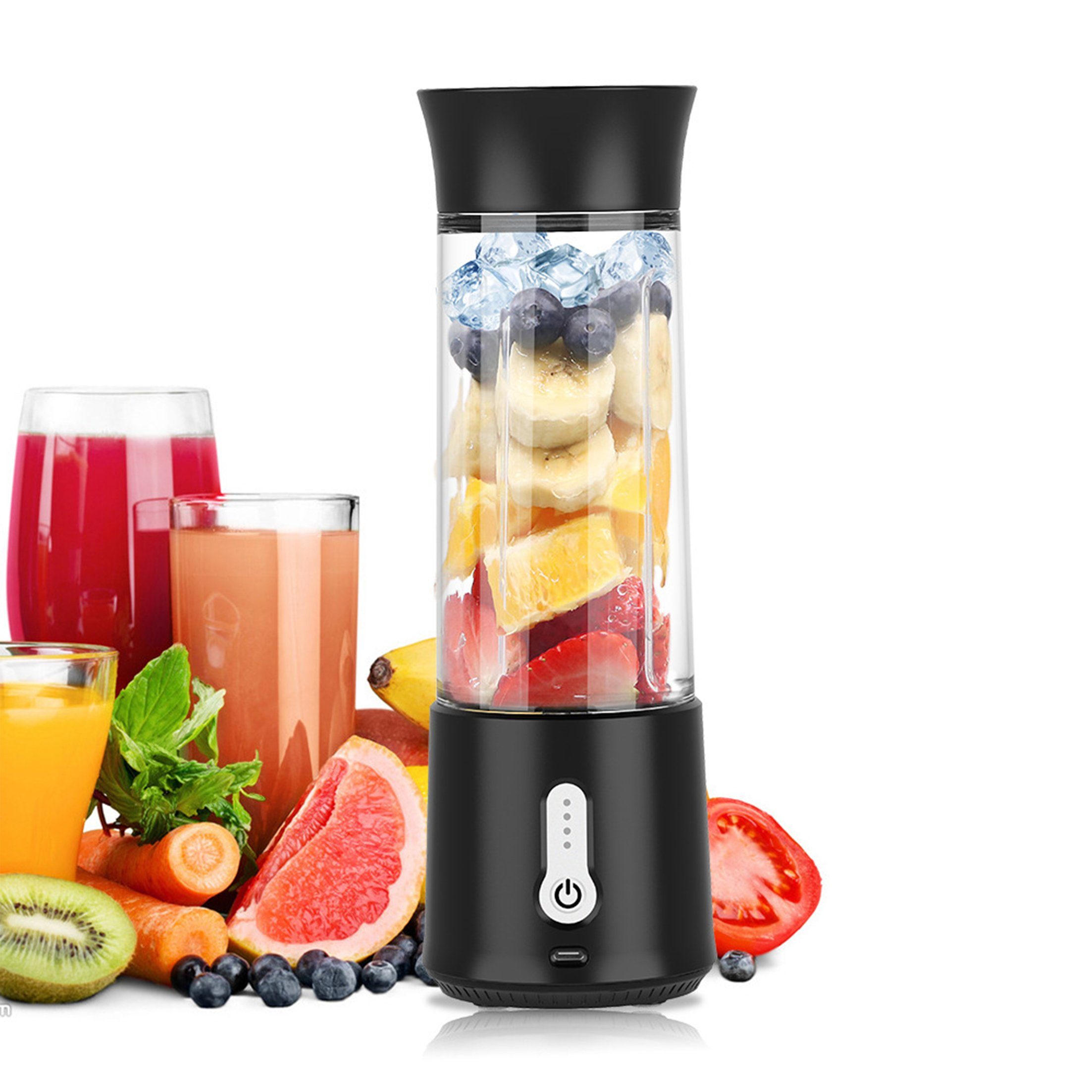 KÜLER Entsafter Elektrischer Entsafter,Kleiner Mixer,USB Smoothie Blender