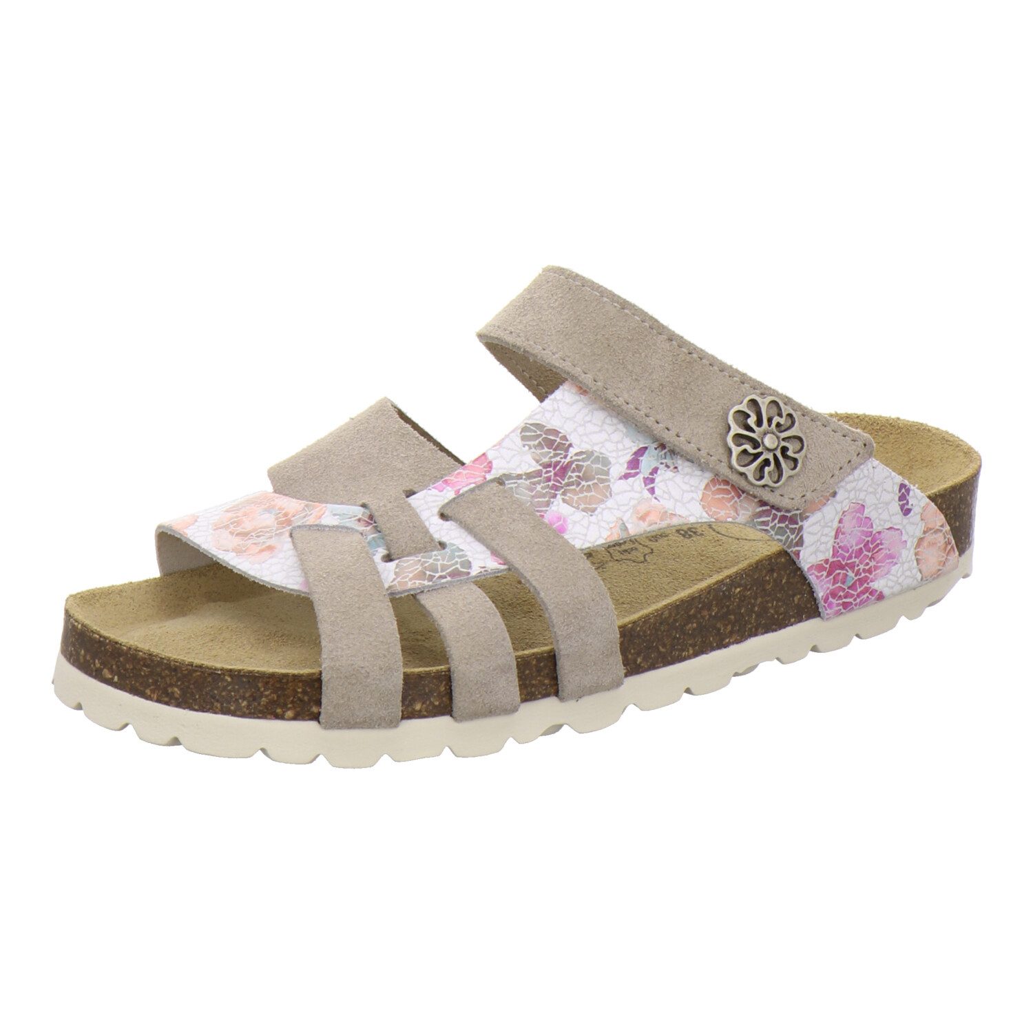 AFS-Schuhe 212074 Kralle Pantolette für Damen mit Fußbett, bequeme Sandalen aus Leder