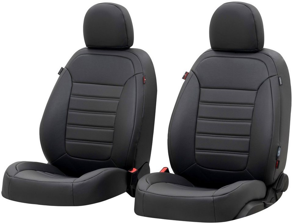 WALSER Autositzbezug Robusto, 2 Einzelsitzbezüge für Normalsitze, passgenau  für Audi A4 Avant (8W5 8WD B9) 08/2015-Heute