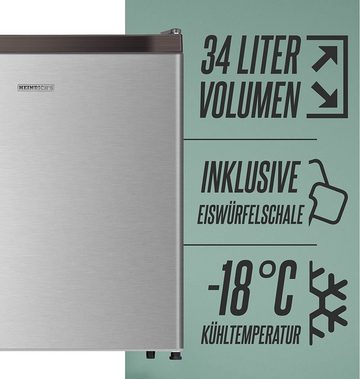 Heinrich´s Gefrierschrank Mini Freezer HGB 4088, 51 cm hoch, 44 cm breit, Gefrierbox, 39db, Freezer 34L perfekt Tiefkühlen