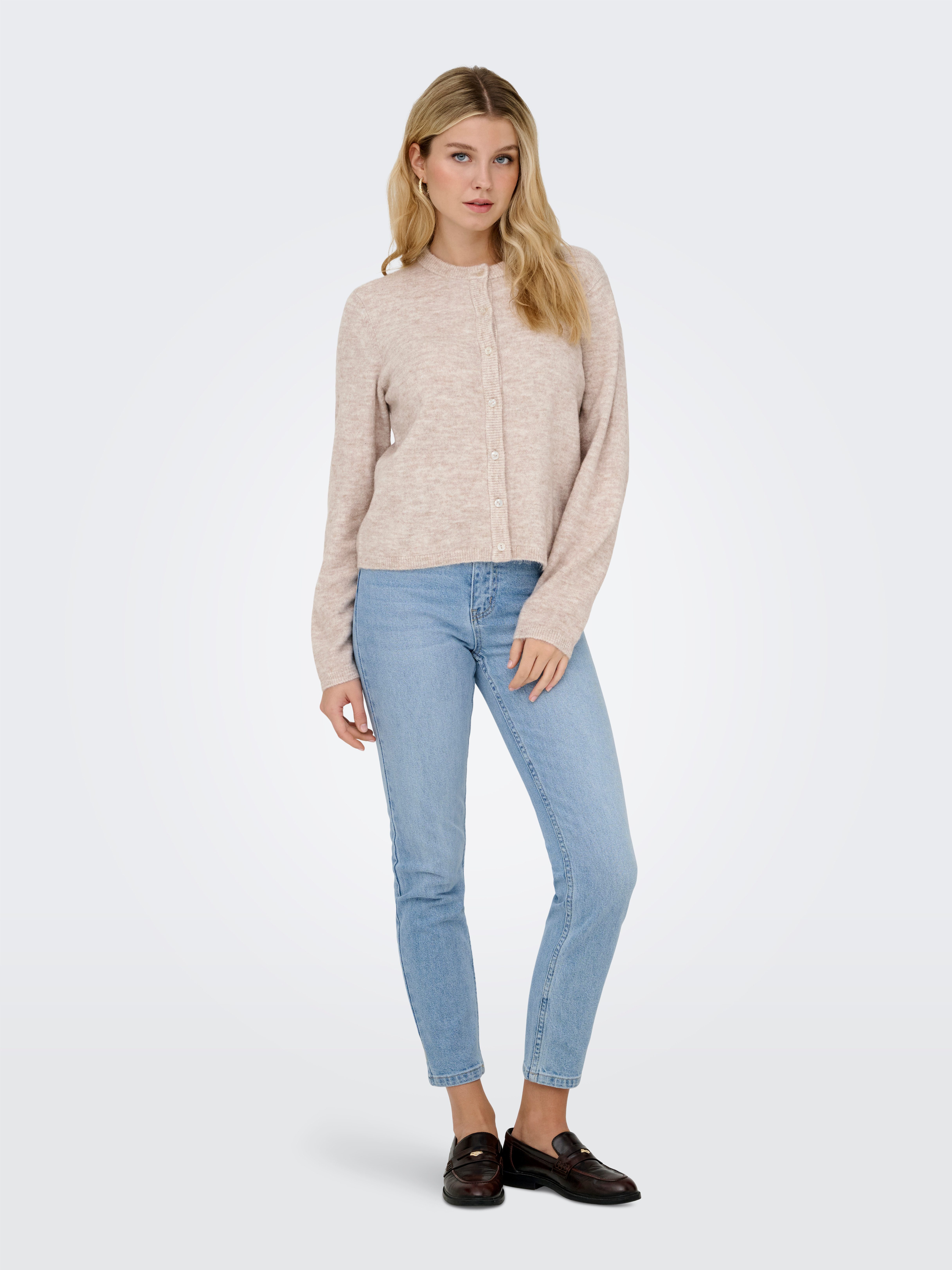 ONLY Strickjacke ONLSIMONI L/S O-NECK CARDIGAN KNT NOOS Materialmix, relaxed fit