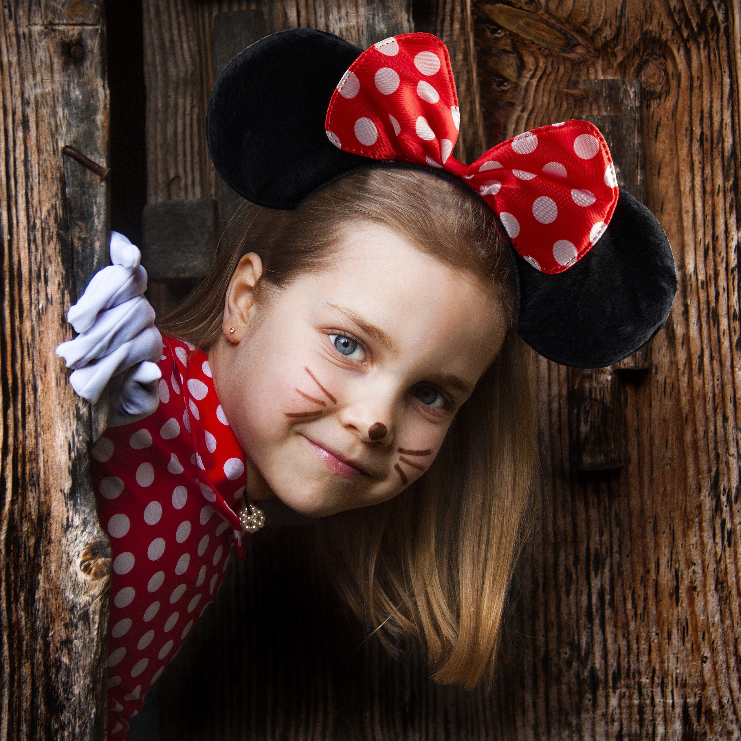 relaxdays Haarreif Maus mit Ohren und Schleife