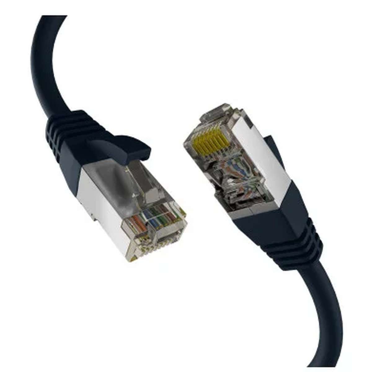 divers M-Cab EC020200303 Netzwerkkabel Schwarz 2 m Cat8.1 S/FTP (S-STP) Netzwerkkabel