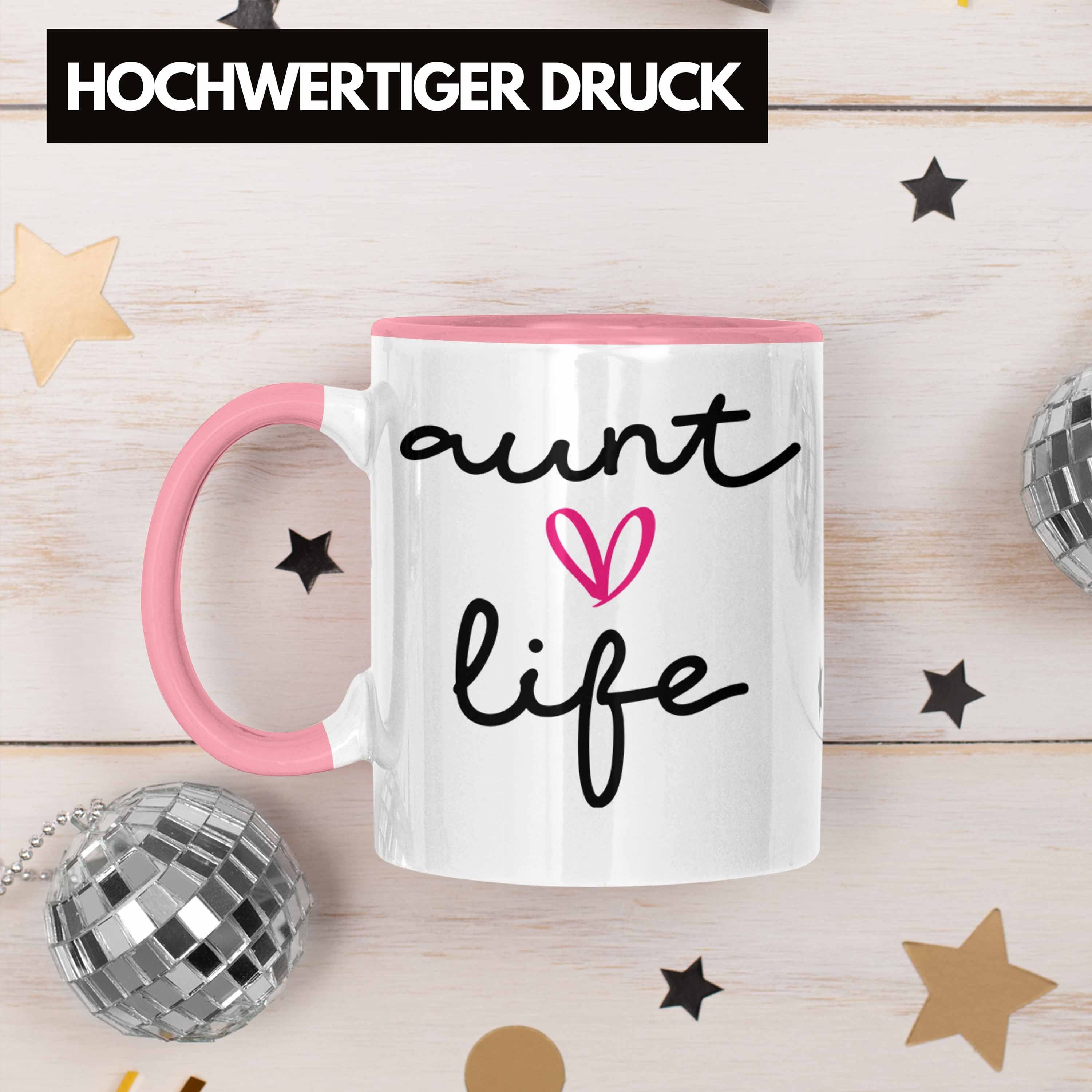 Kaffeetasse Trendation Trendation Life Aunt Lustig Tasse für Tasse Geschenk Tante Geschenkidee Geburtstag Tante Rosa Beste Tante -