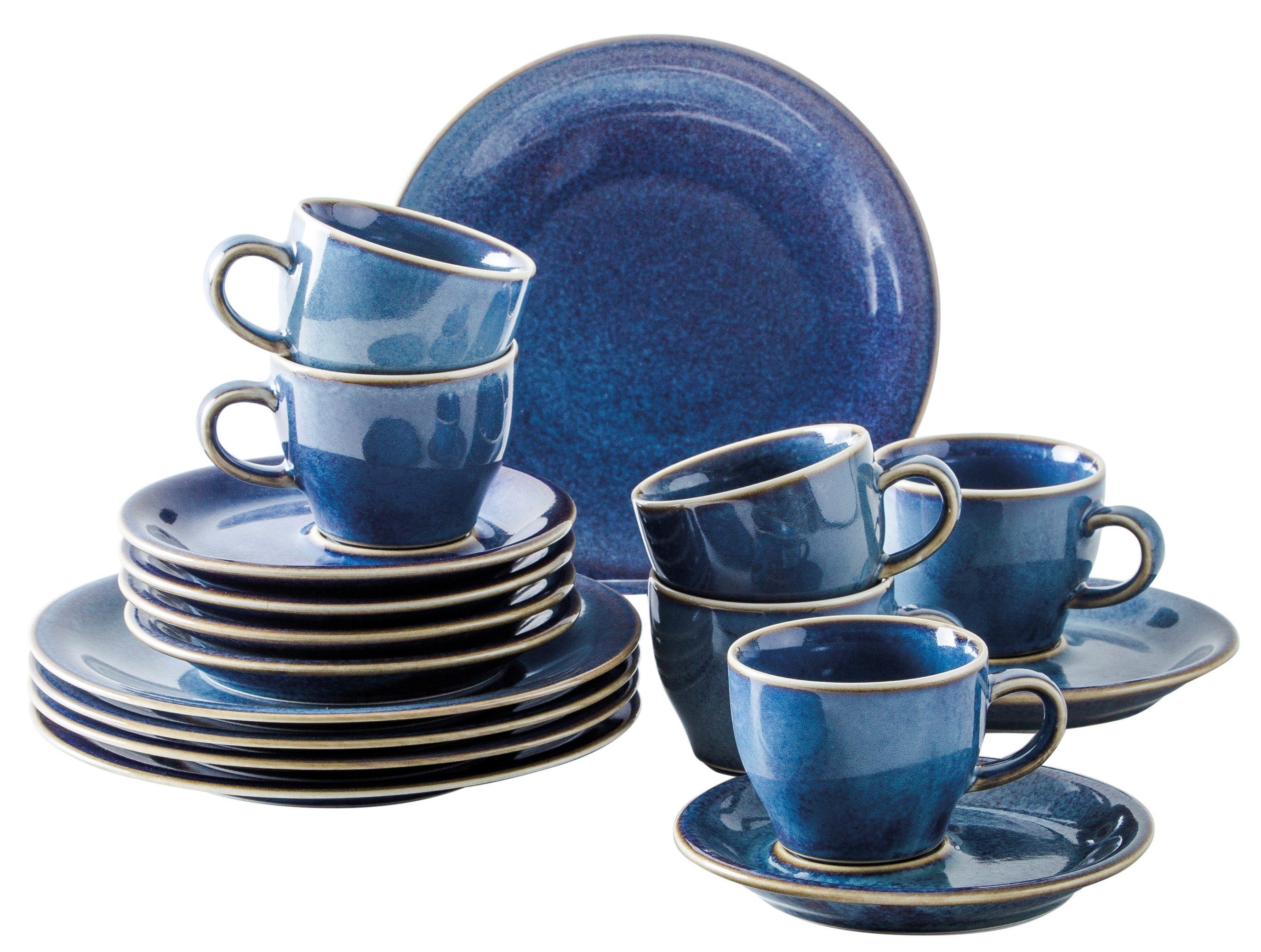 KAHLA Geschirr-Set Homestyle, 18 tlg (18-tlg), 6 Personen, Porzellan, Handglasiert, Made in Germany