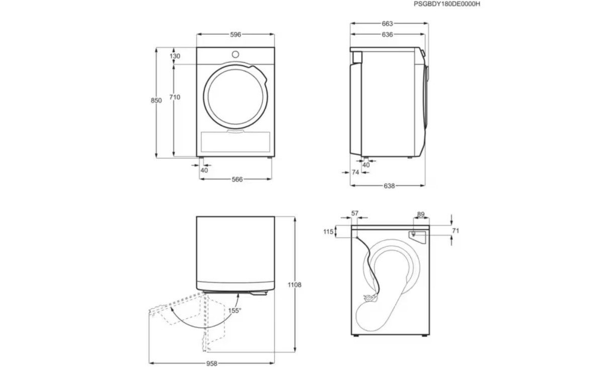 AEG Series 7000 TR7C40588 Wäschetrockner Freistehend Frontlader 8 kg Weiß