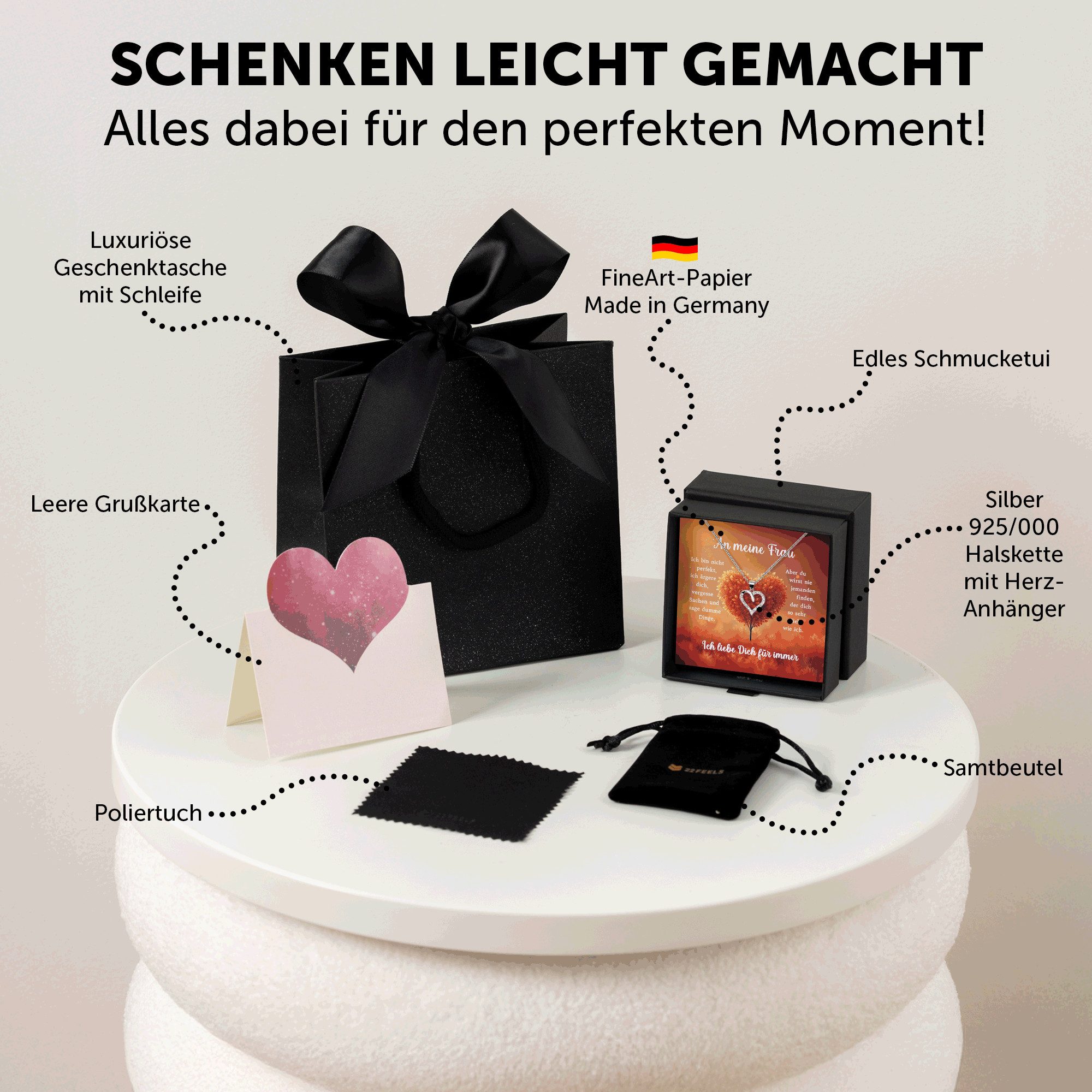 22Feels Schmuckset An Meine Frau Hochzeitstag Geschenk Ehefrau Schmuck Dame günstig online kaufen