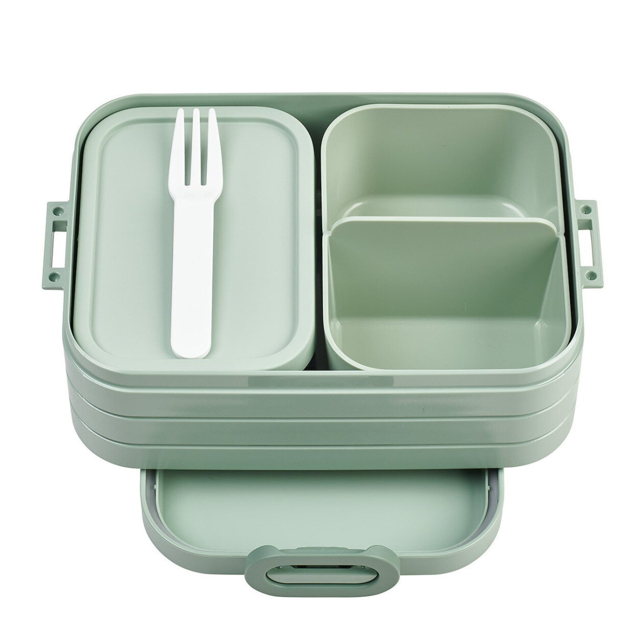 Lunchbox Brotdose Midi, mit Bento Box, Essenbox mit Fächern, Nordic Sage