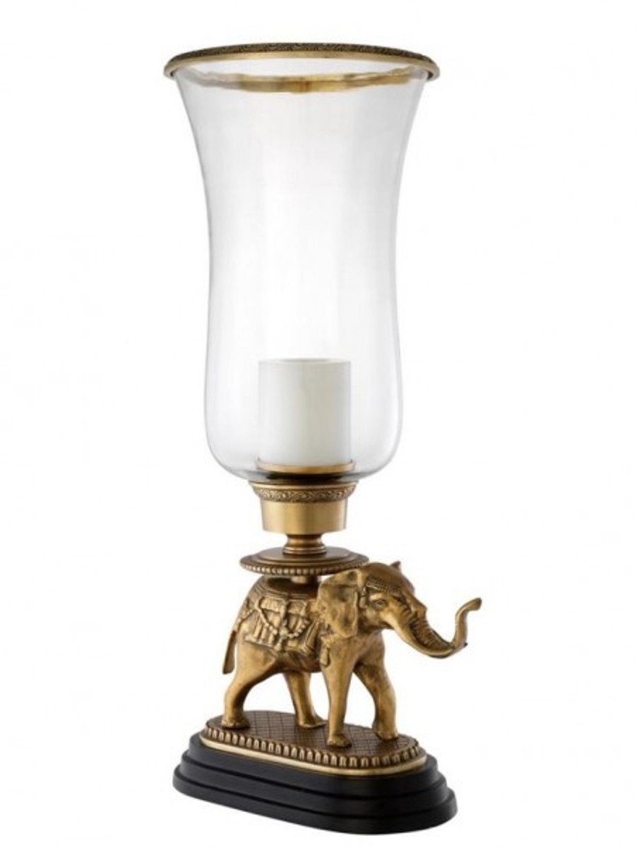 Padrino Elefant Sockel Messing Luxus Kerzenhalter mit Accessoires Casa Granit Luxus Finish Kerzenhalter Hotel -