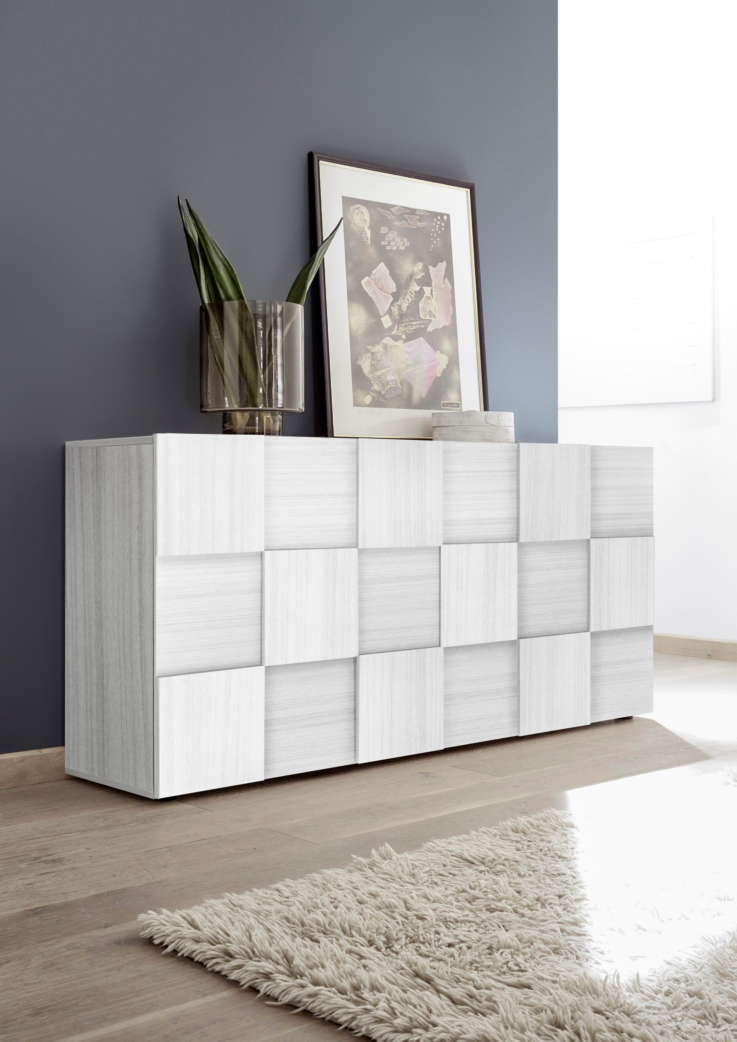 INOSIGN Sideboard "Dama Breite 181, Kommode 3 Türen, Anrichte", Front in 3D günstig online kaufen