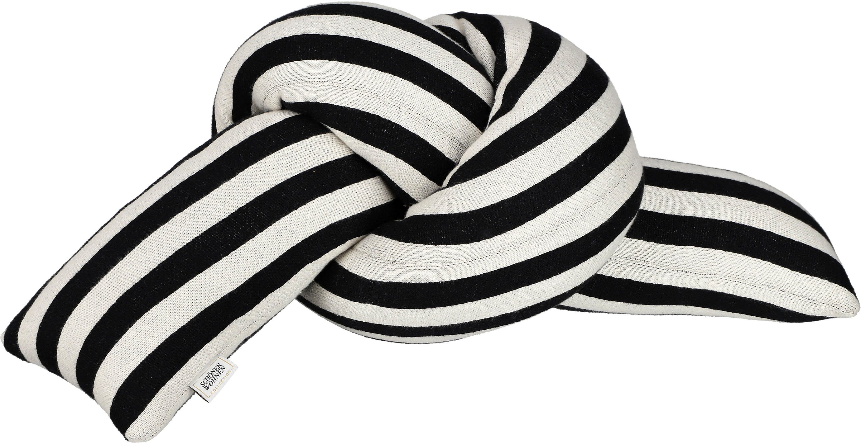 SCHÖNER WOHNEN-Kollektion Dekokissen Jolly, geknotetes Kissen aus zweifarbigem Feinstrick