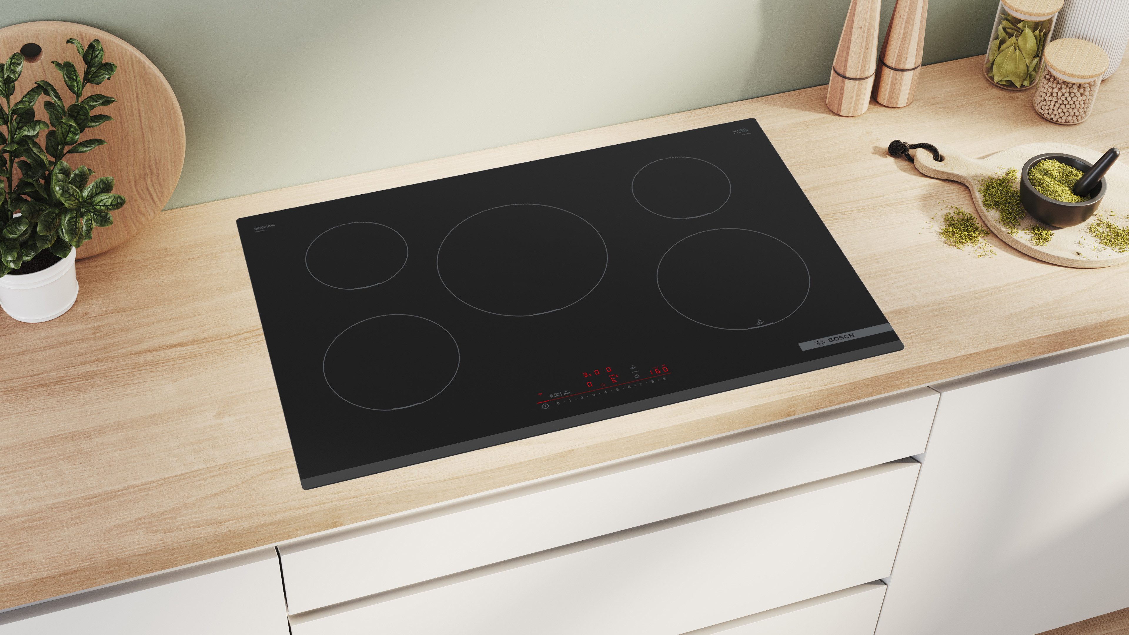 BOSCH Induktions-Kochfeld Serie 6 PIV831HC1E, DirectSelect für einfachen Bedienkomfort & PerfectFry-Bratsensor