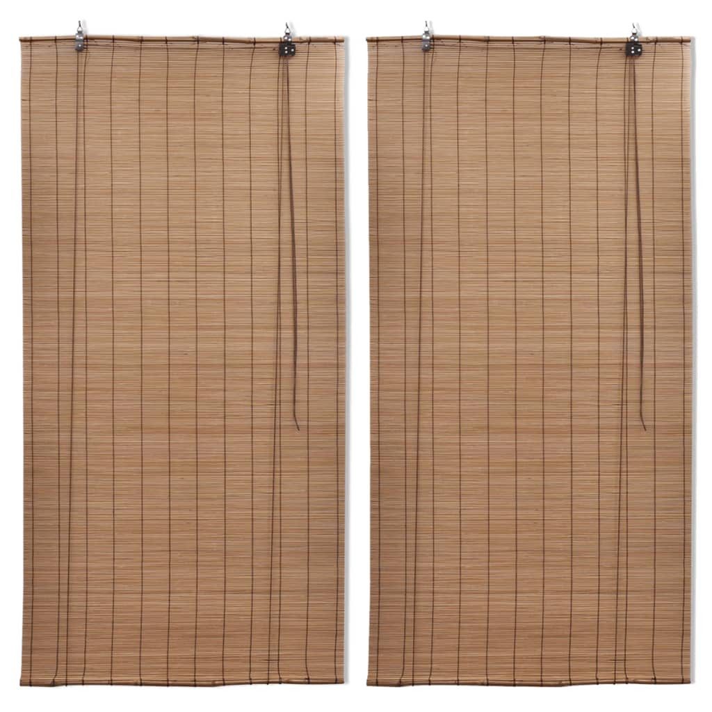 Bambusrollos 2 Stk. 80x160 Cm Braun günstig online kaufen