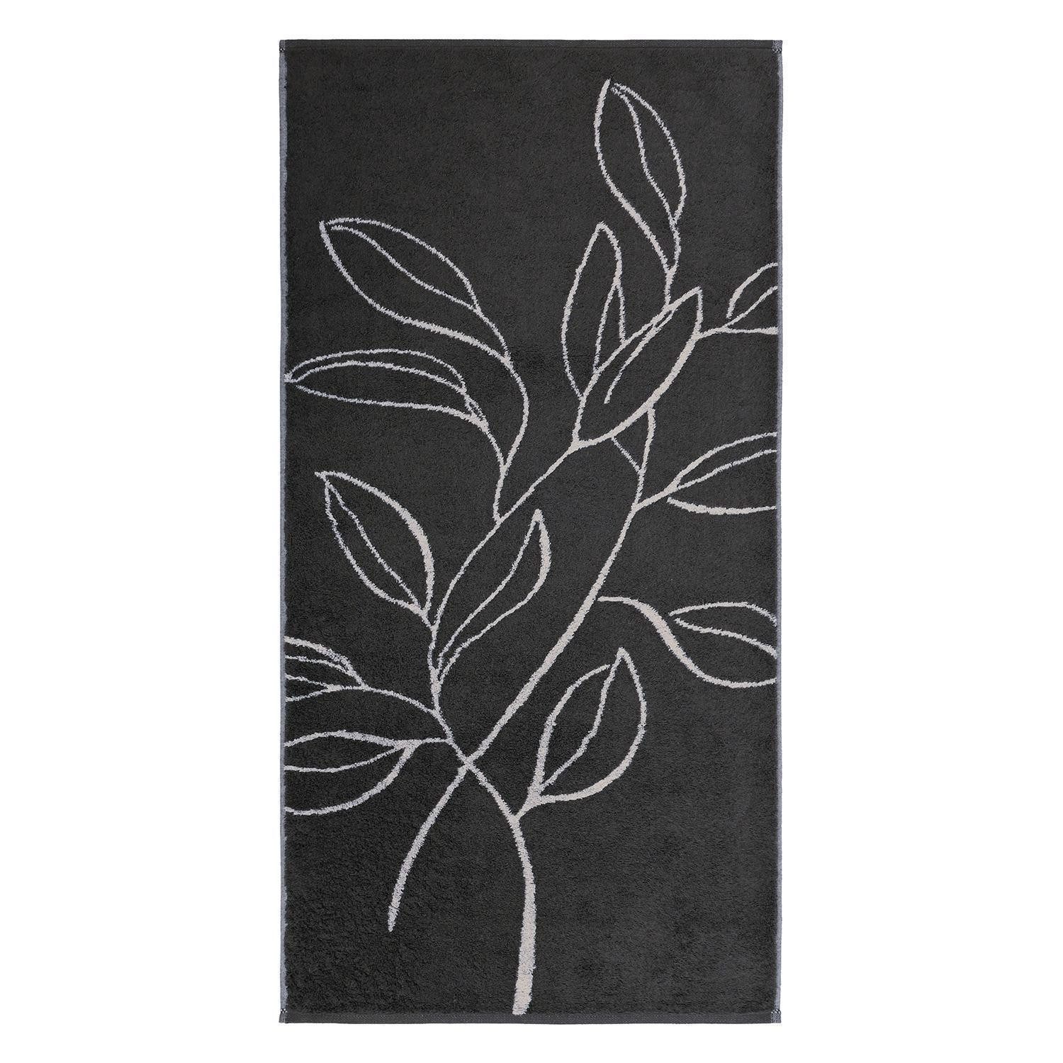 Handtuch ATELIER, B 50 cm, L 100 cm, Anthrazit, Hellgrau