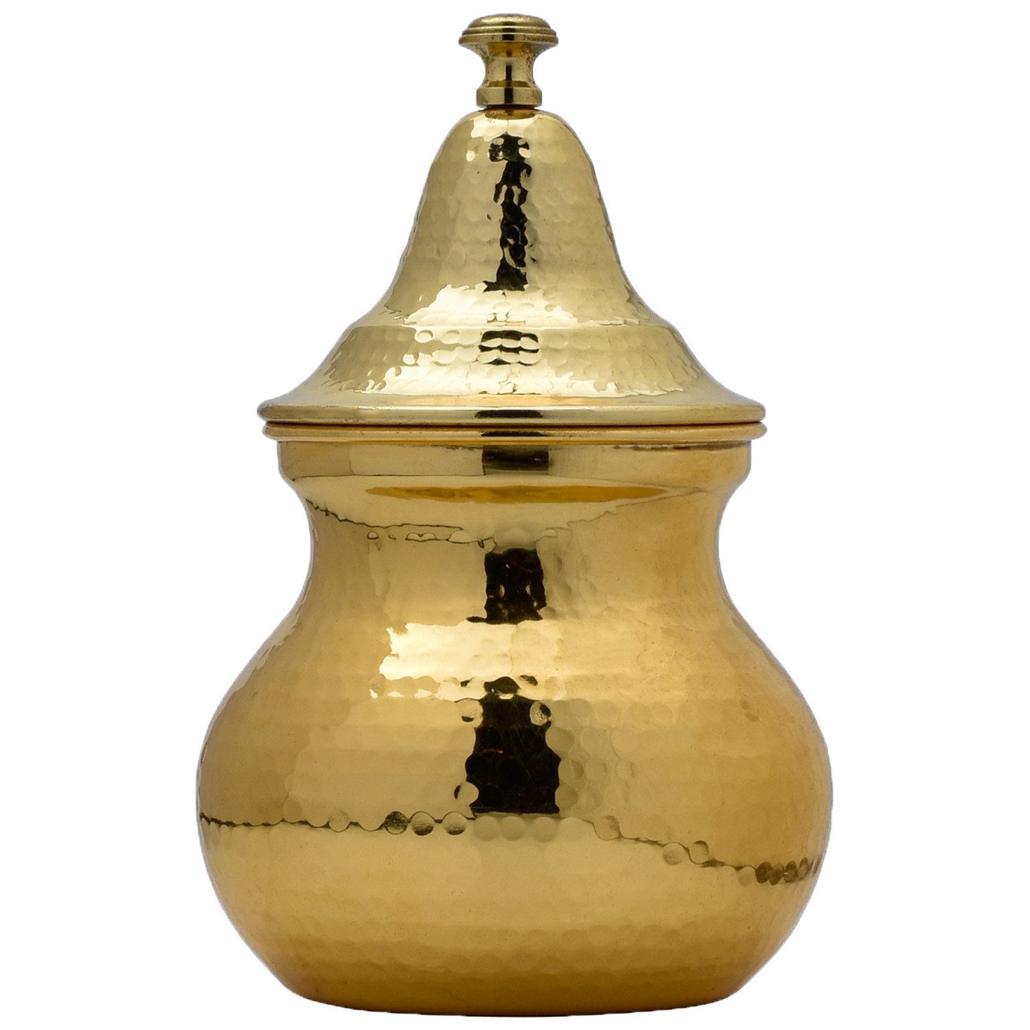 Marrakesch Orient & Mediterran Interior Zuckerdose Orientalische Zuckerdose Andalus handgefertigt aus Messing Gold 16 cm, Edelstahl, (1-tlg), Handarbeit