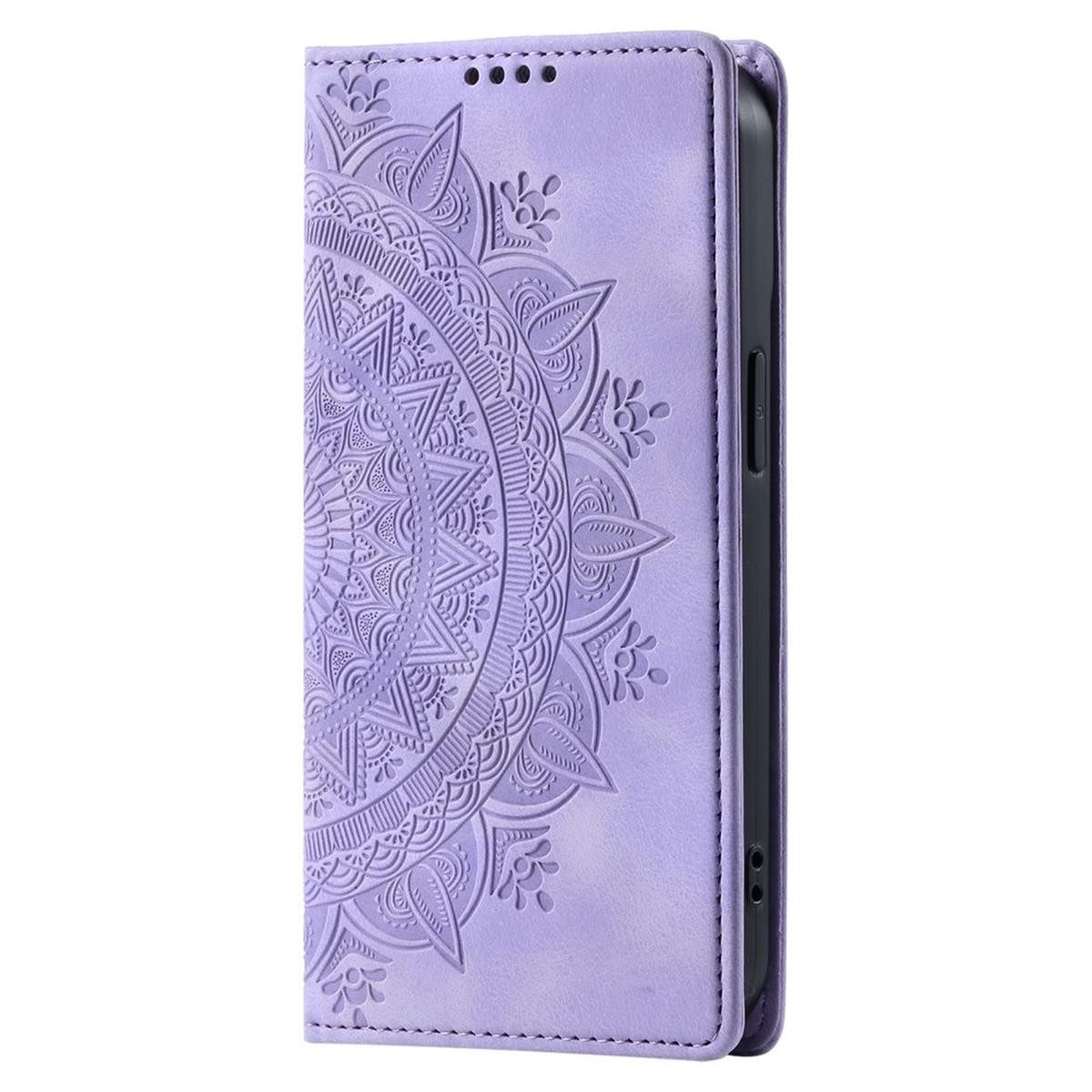CoverKingz Handyhülle Hülle für Samsung Galaxy A55 5G Handyhülle Flip Case Cover Tasche, Mandala