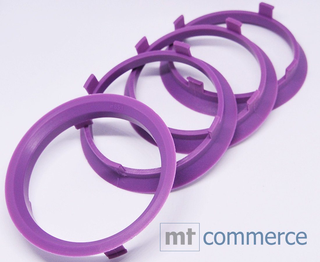 BRANDT AUTOMOTIVE Reifenstift 4X Zentrierringe violett Felgen Ringe Made in Germany, Maße: 70,1 x 65,1 mm