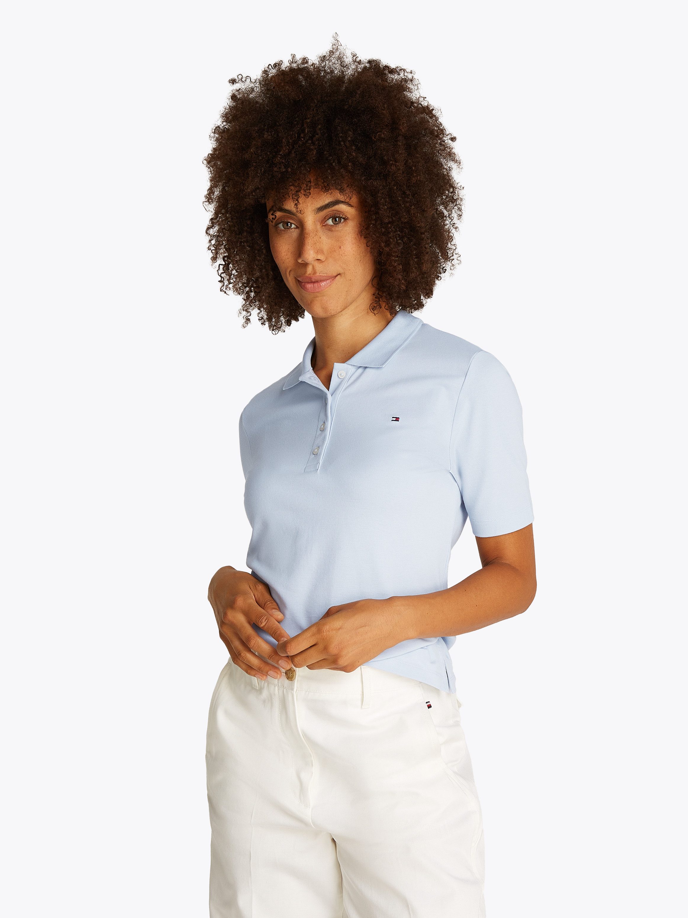 Tommy Hilfiger Poloshirt Regular Fit Pique Premium Polo Baumwollmischung, r günstig online kaufen