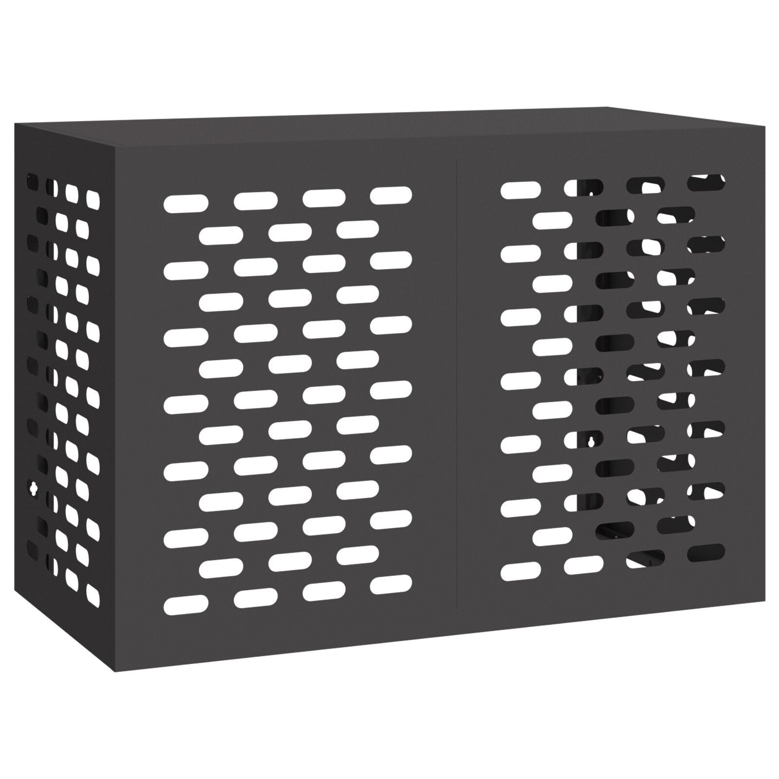 vidaXL Heizungsverkleidung 100 x 50 x 70 cm Klimaanlagenabdeckung Schwarz 100x50x70 cm