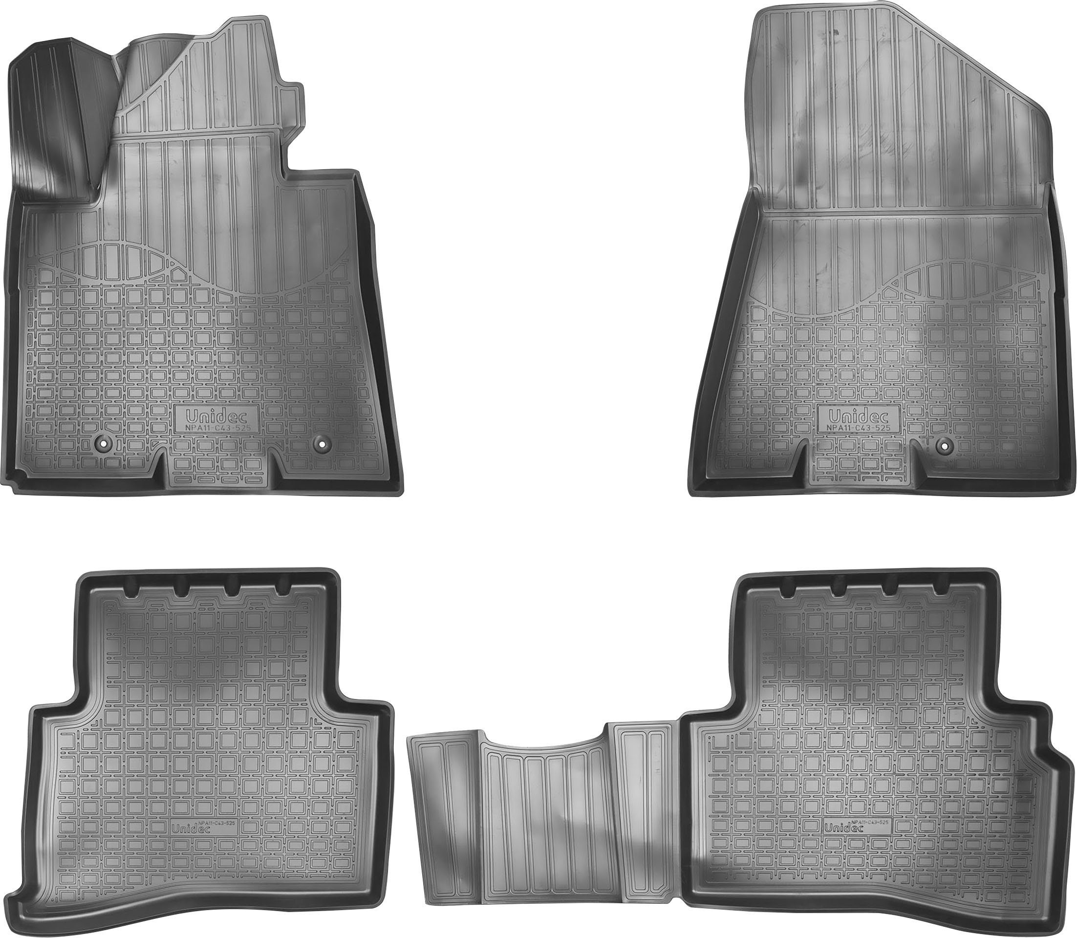 RECAMBO Passform-Fußmatten CustomComforts (4 St), für Kia Sportage, Typ QL ab 2015, perfekte Passform