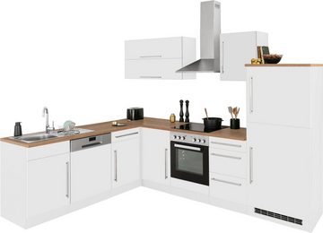 Kochstation Winkelküche KS-Samos, mit E-Geräten, Stellbreite 280/220 cm