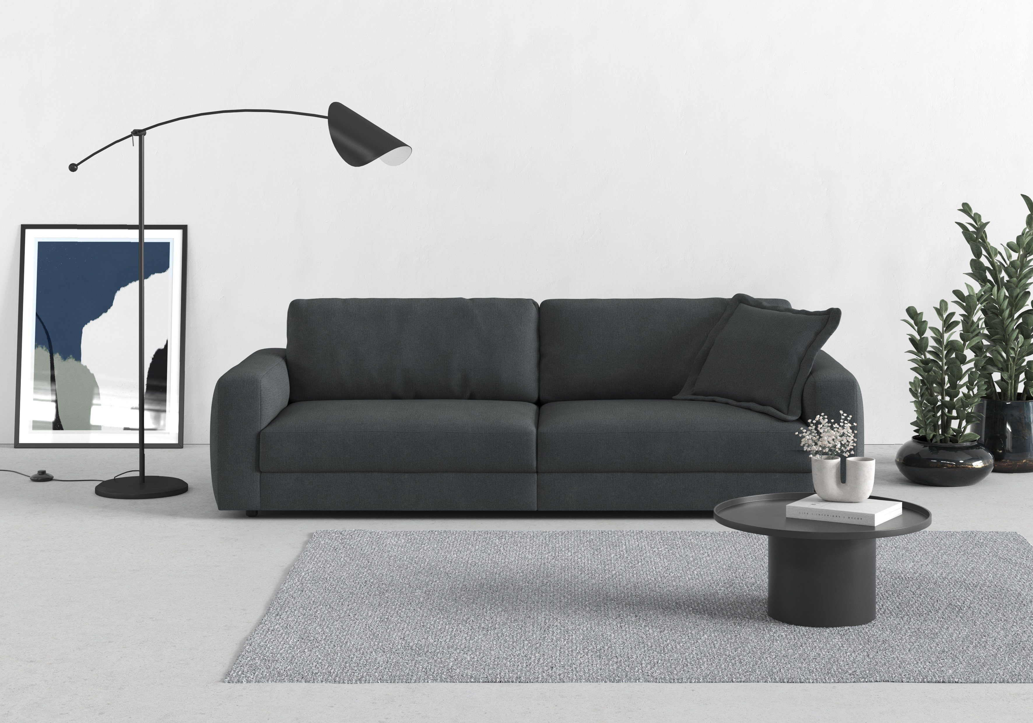 TRENDMANUFAKTUR Big-Sofa Bourbon Mega, bequem, viel Platz, Breite 264cm, extra tiefe Sitzfläche, wahlweise mit Sitztiefenverstellung bestellbar