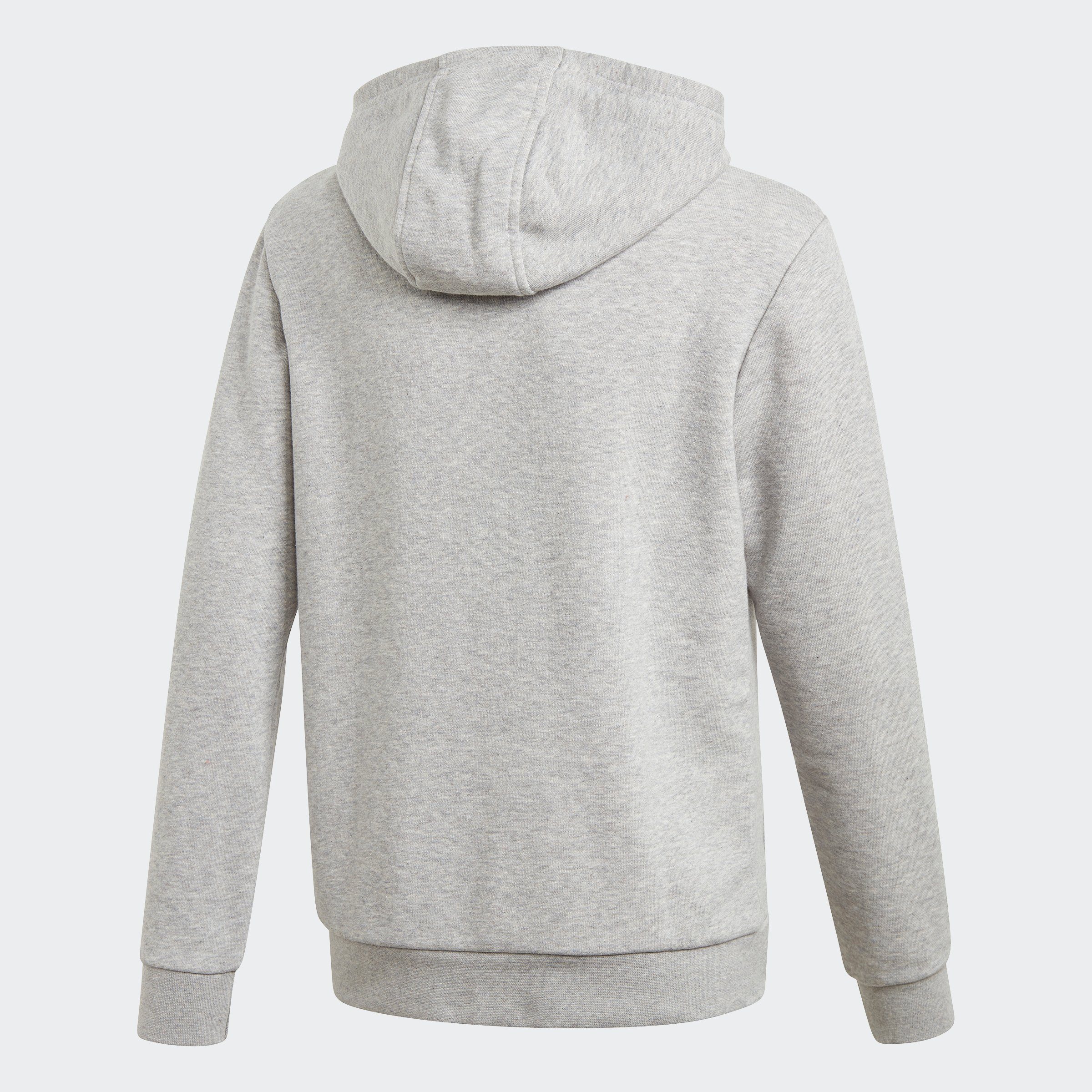 Grey Medium HOODIE Sweatshirt TREFOIL Originals Heather adidas White /