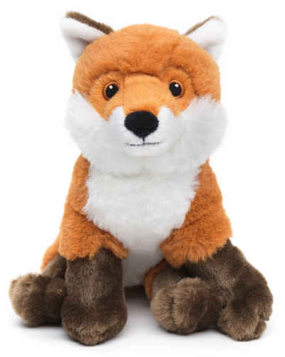 Uni-Toys Kuscheltier Fuchs, sitzend - 20 cm oder 25 cm (Höhe) - Plüschtier, Uni-Toys Eco-Line - zu 100 % aus recyceltem Material gefertigt
