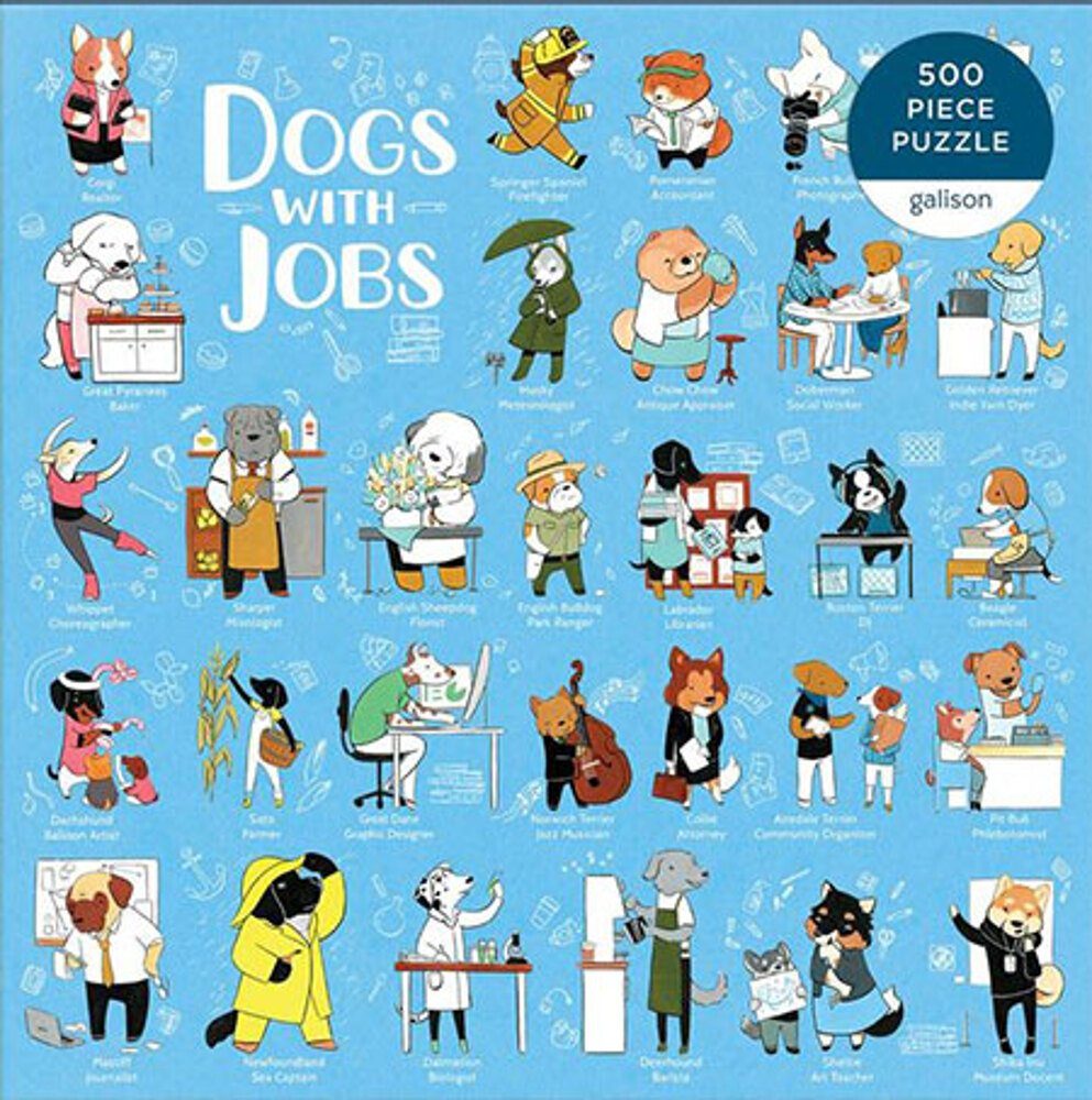 Chronicle Books Puzzle Hunde an der Arbeit, Puzzleteile