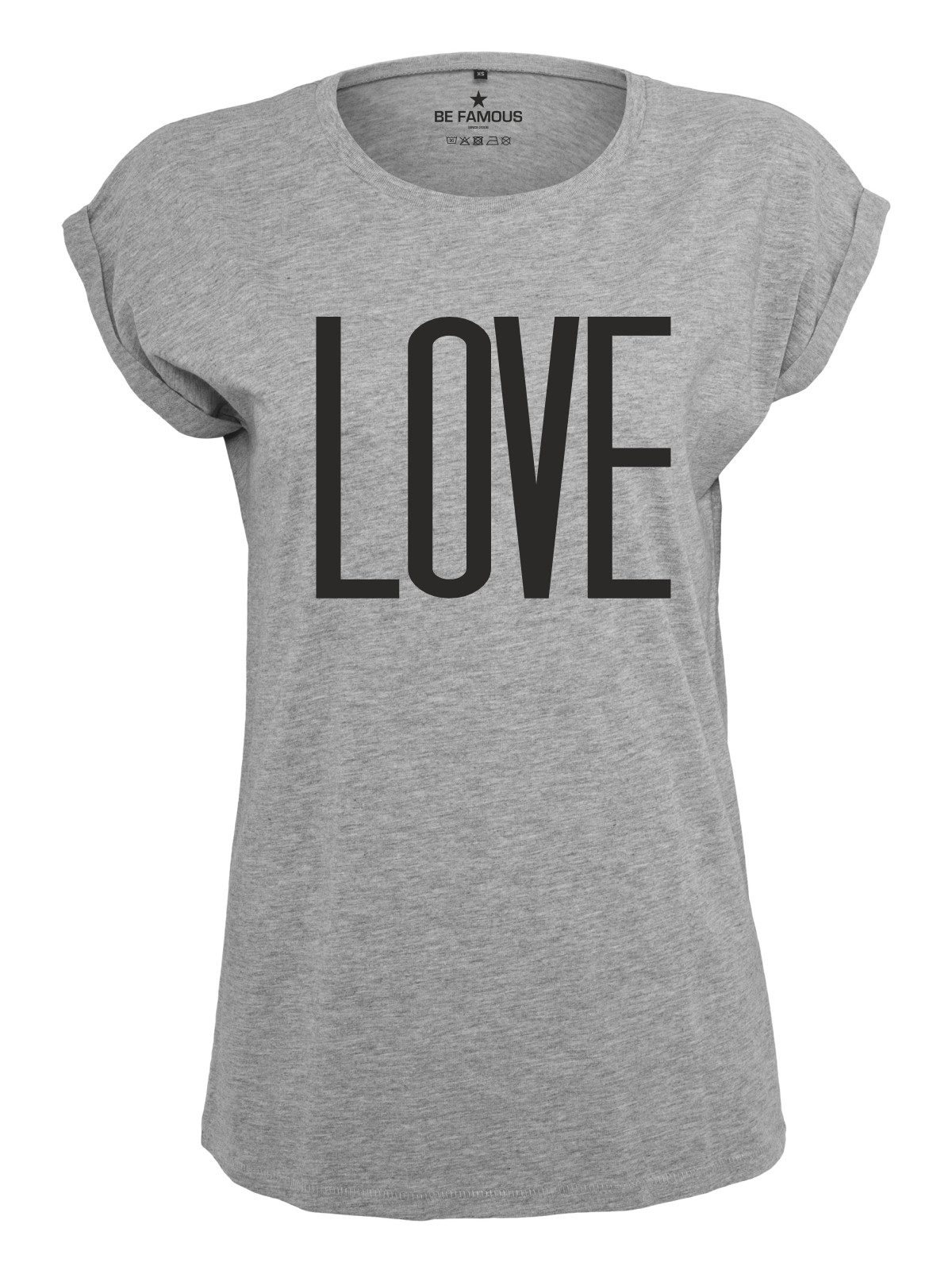 Be Famous Print-Shirt Classic Roll Up Biglove (1-tlg., keine)