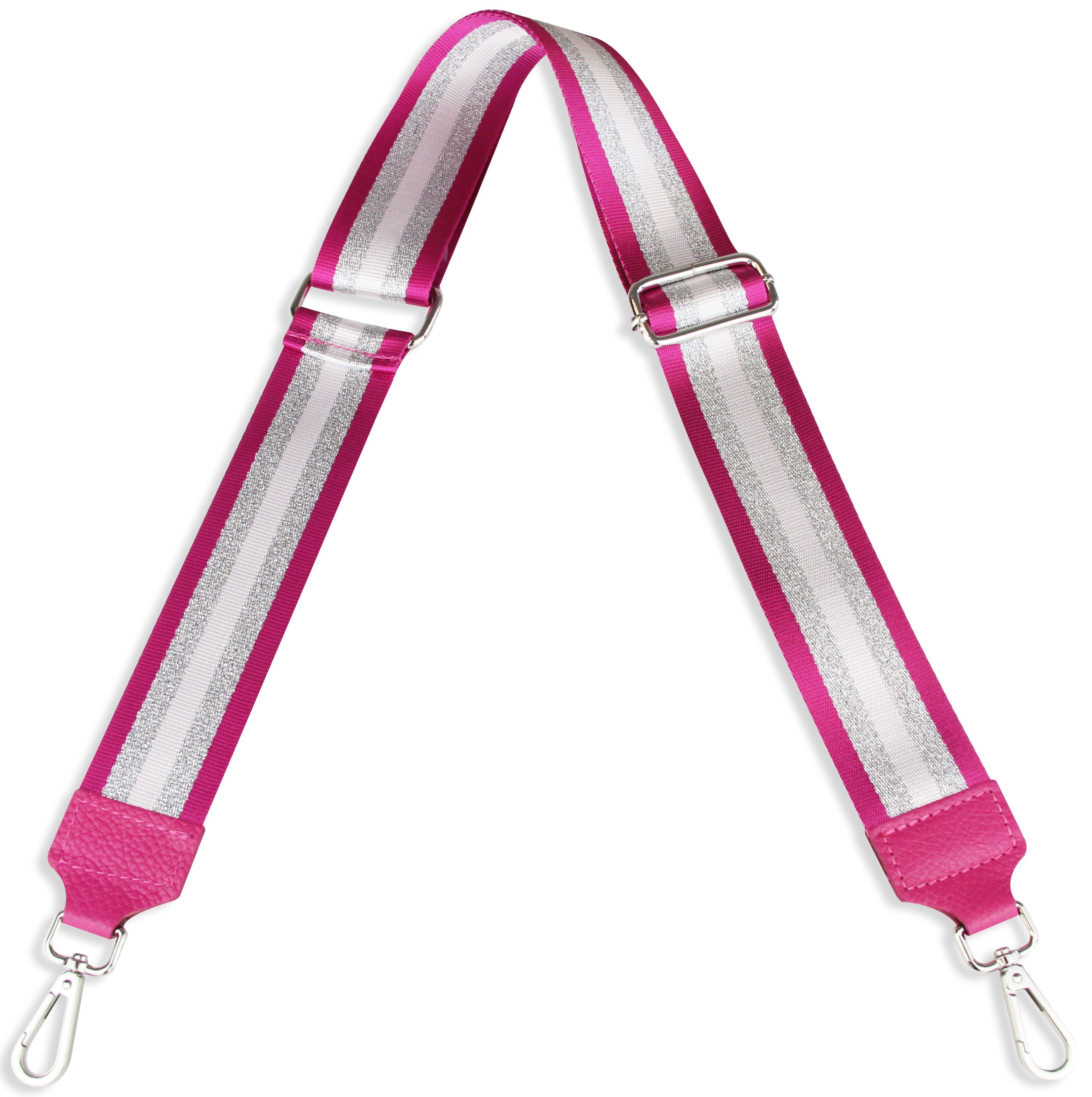 Frentree Schulterriemen MADE IN ITALY, 5cm breiter Schultergurt für Taschen, verstellbarer Gurt, Muster: Gestreift