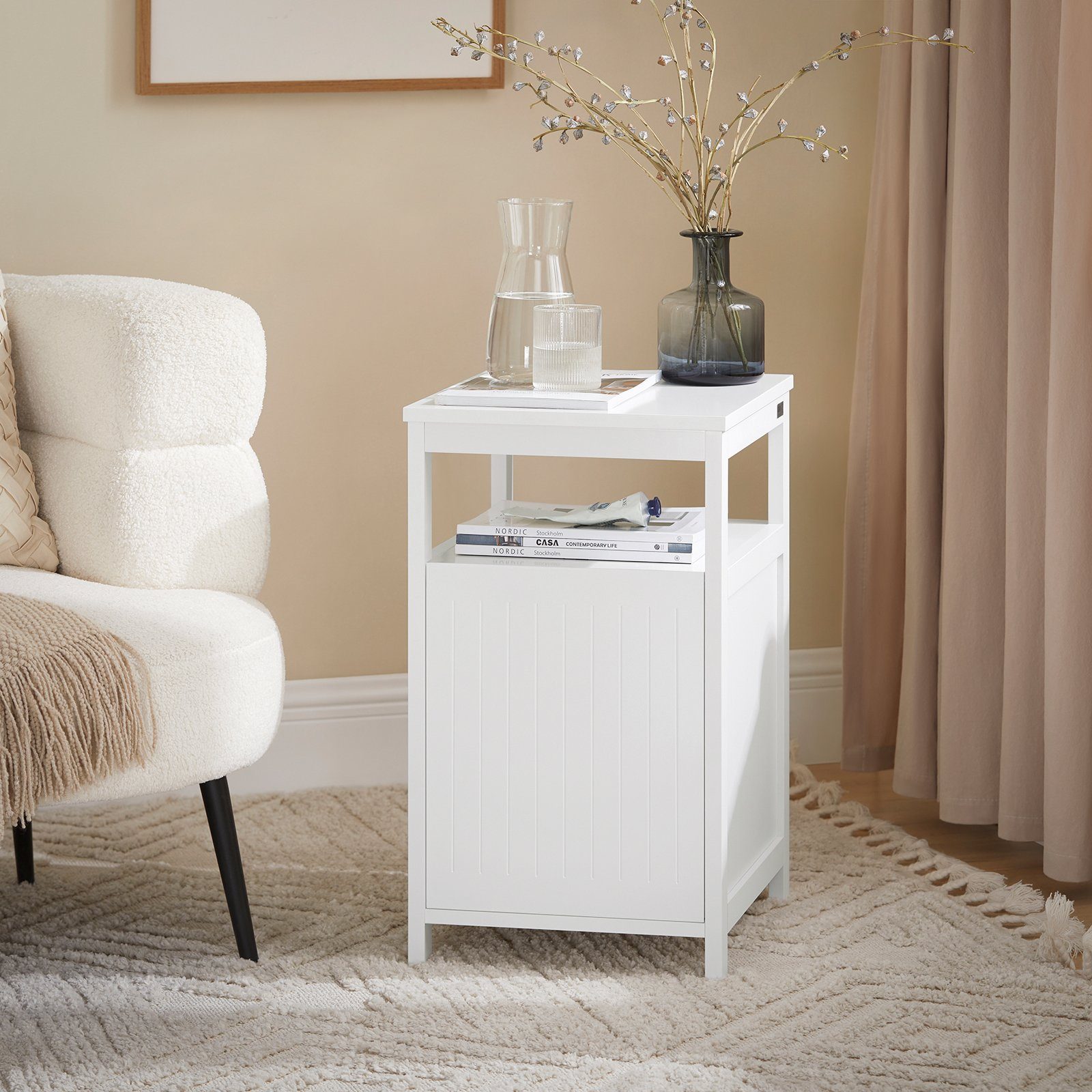 SoBuy Nachttisch FBT117, Beistelltisch schmal Sofatisch Nachtschrank Nachtk günstig online kaufen