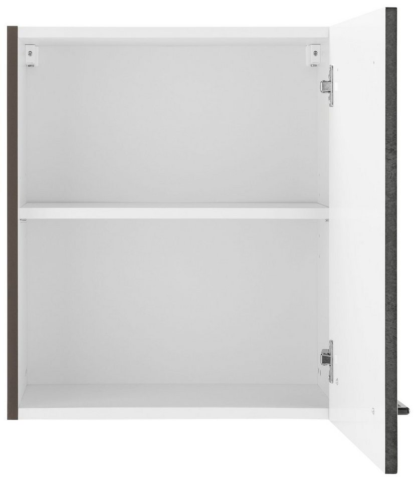 HELD MÖBEL Hängeschrank Tulsa 50 cm breit, 57 cm hoch, 1 Tür, schwarzer  Metallgriff, MDF Front