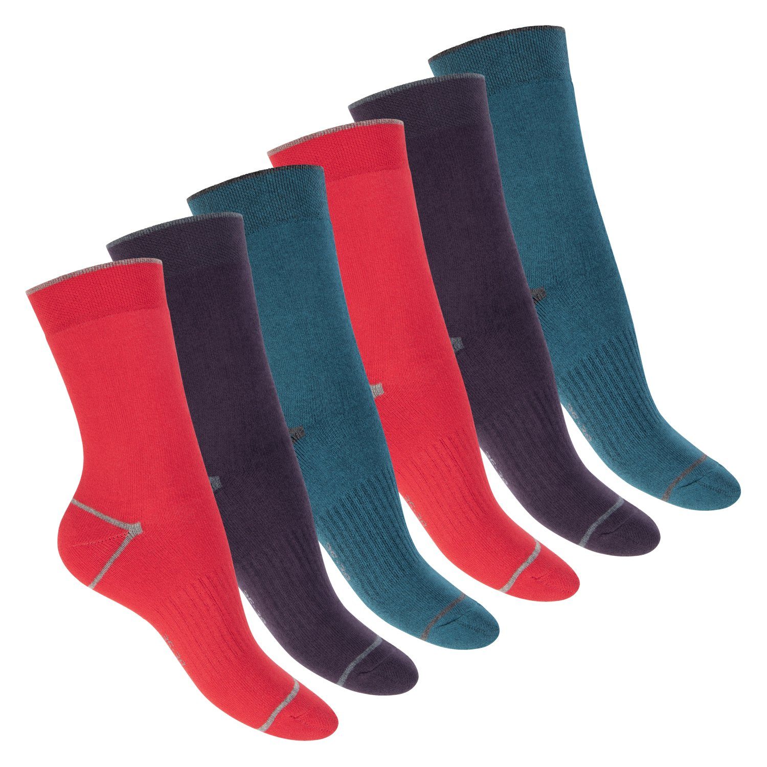 Footstar Thermosocken Thermo Winter Socken (6 Paar) für Damen & Herren, Vollfrottee Herbstfarben
