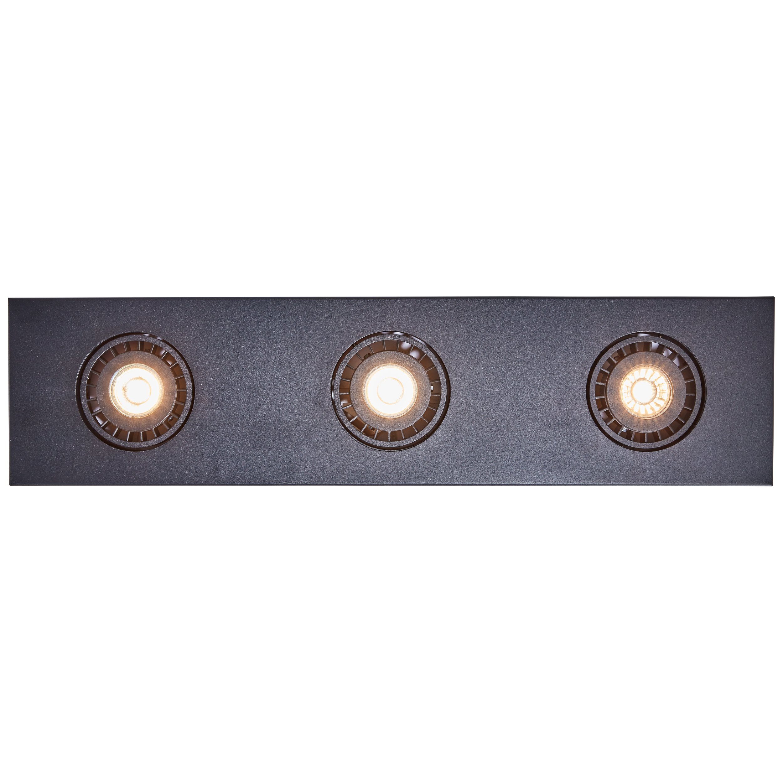 Brilliant 3flg Metall, sand Doro LED, Deckenleuchte LED Deckenleuchte 3x W Doro, GU10, schwarz, 4,5