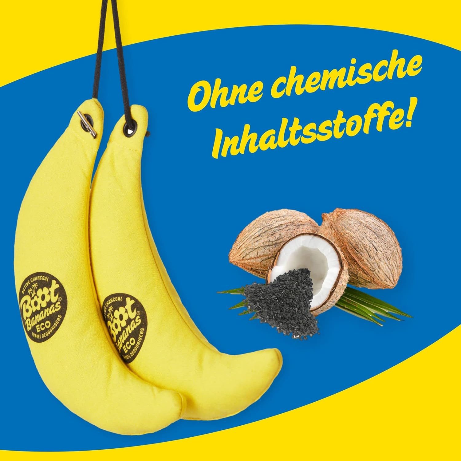 Boot Bananas Schuhdeo Boot Bananas Eco Travel Schuhdeo gegen Gerüche (2er Schuhdeo-Set, 1-St., 2er Set Schuhdeos (je nach Packungsgröße), Schuhdeo mit Aktivkohle zur Geruchskontrolle 100 % natürliche