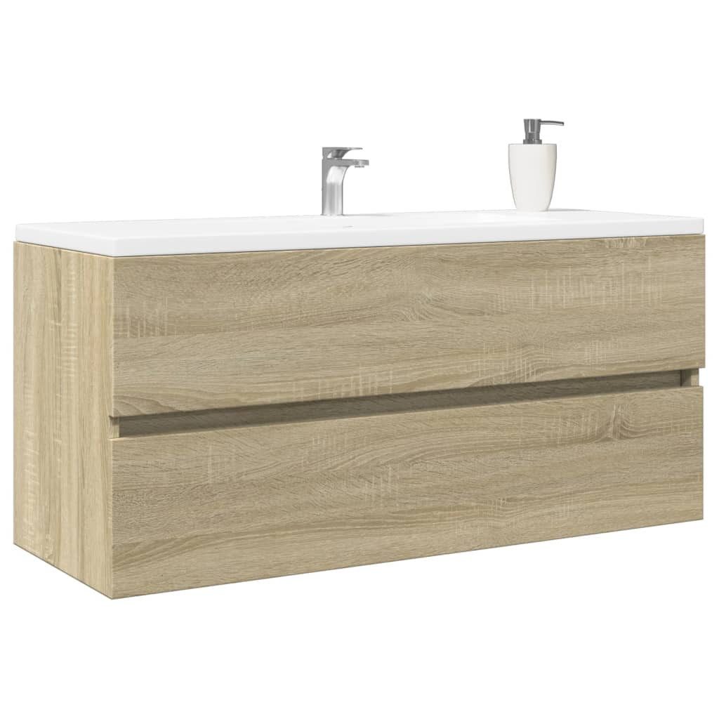 vidaXL Badezimmer-Set Waschbeckenschrank Sonoma-Eiche 100x38,5x45 cm Holzwerkstoff