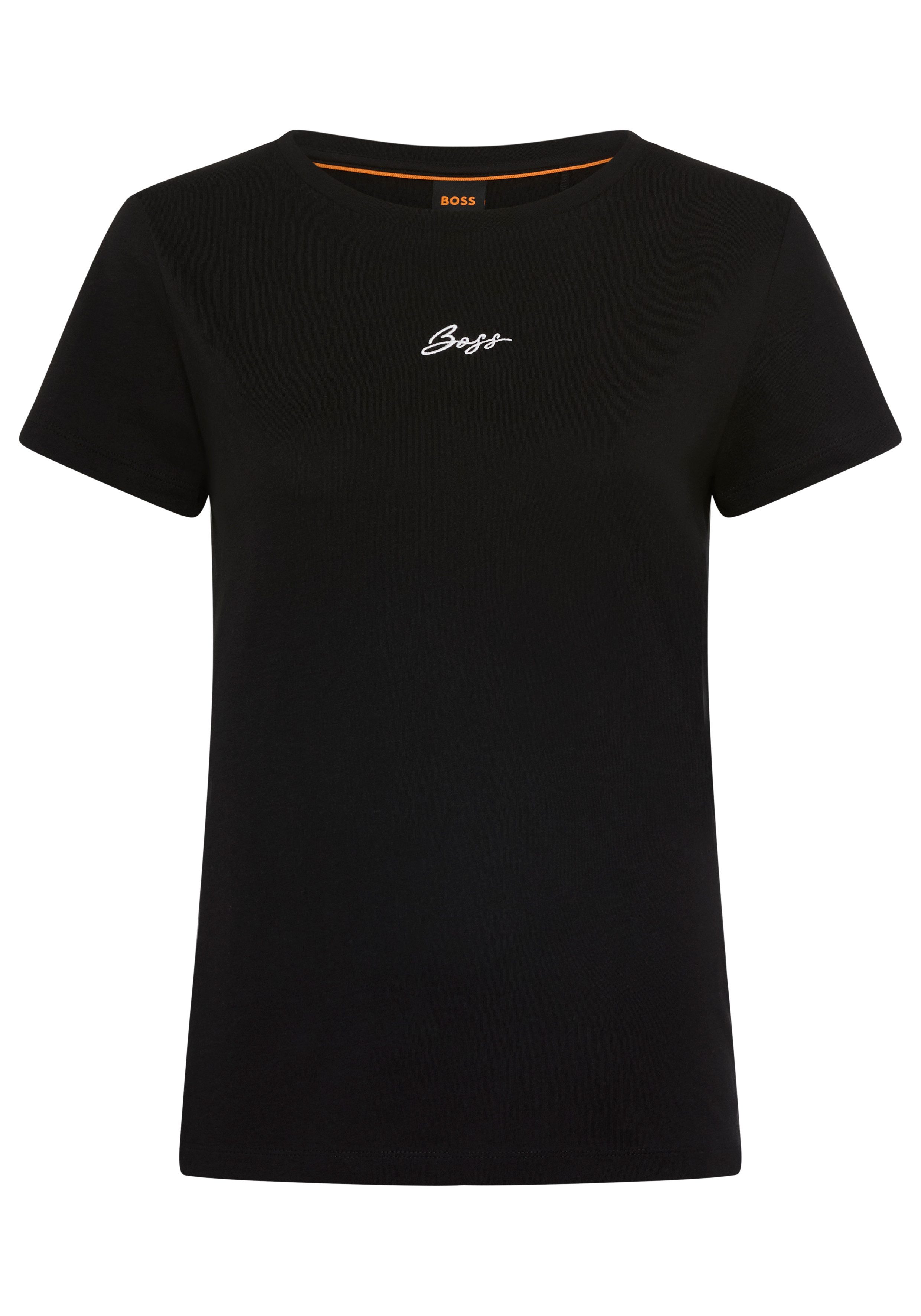BOSS ORANGE T-Shirt Elove Embro Premium Damenmode mit Rundhals, Slim Fit günstig online kaufen