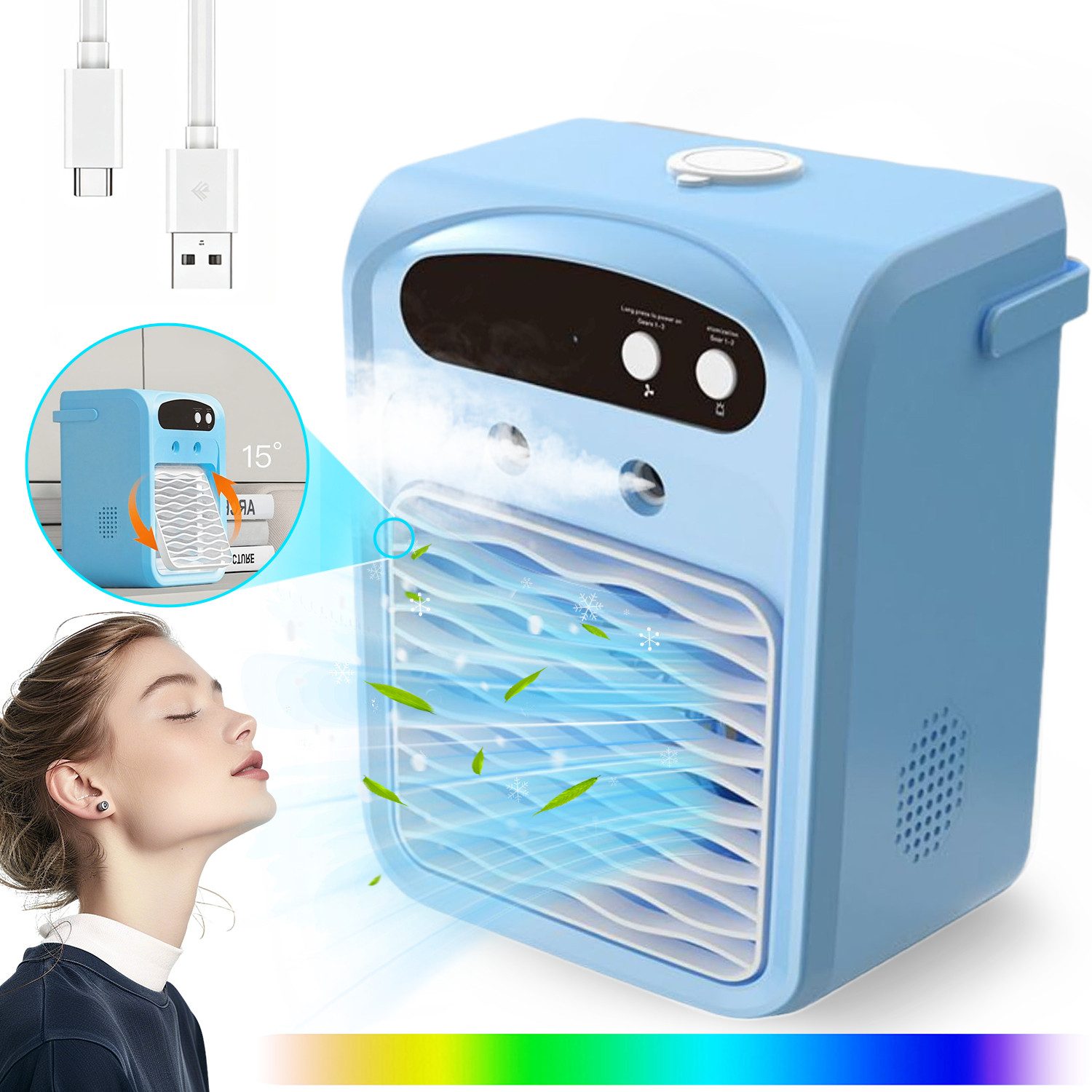 RWEUOQ Standventilator Tragbare Klimaanlage mit 1000ml günstig online kaufen