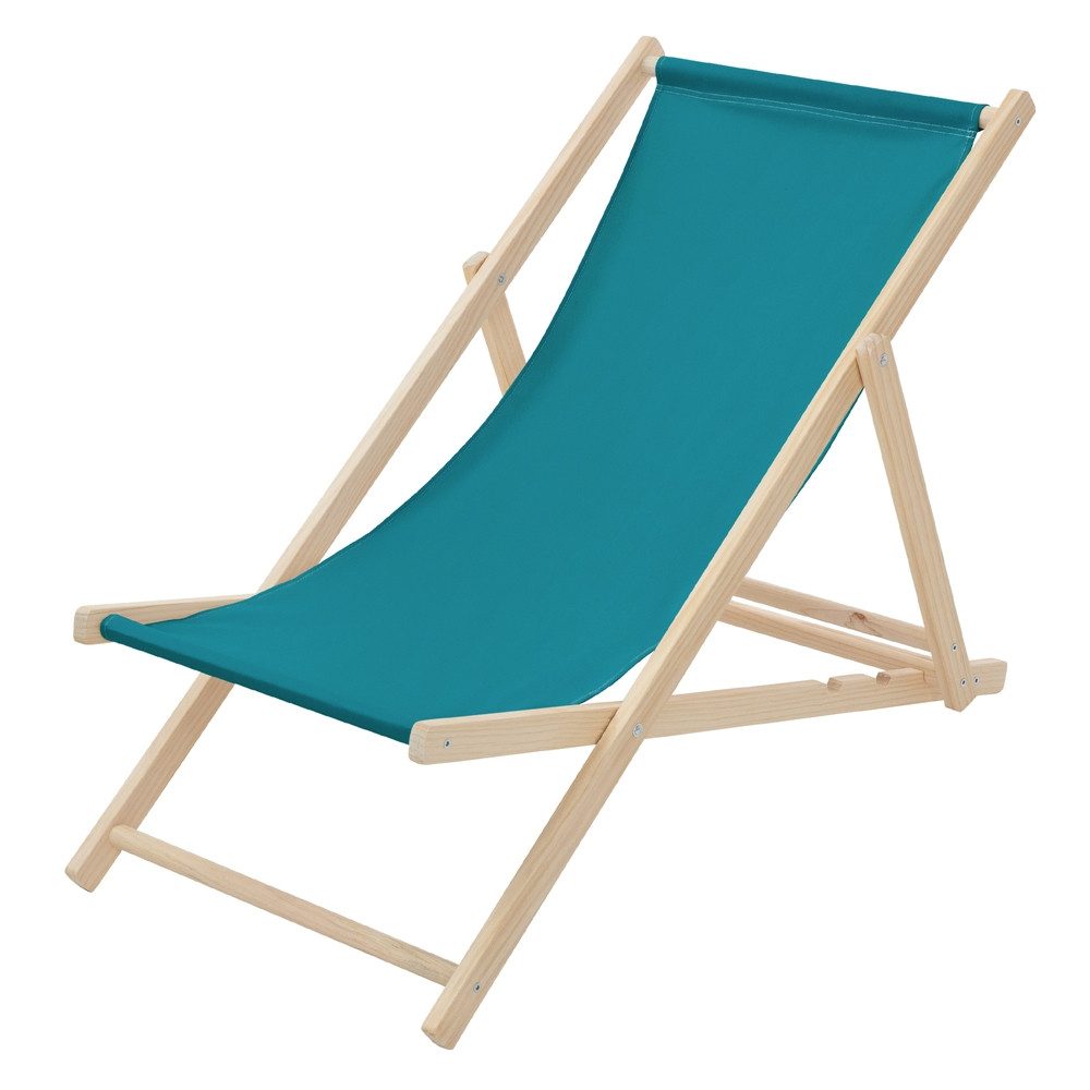 ECD Germany Gartenliege Holz Liegestuhl Beachstuhl klappbarer Strandstuhl Strandliege Liege, 1 St., Sonnenliege mit 3-Fach verstellbarer Rückenlehne Relaxliege bis 120kg