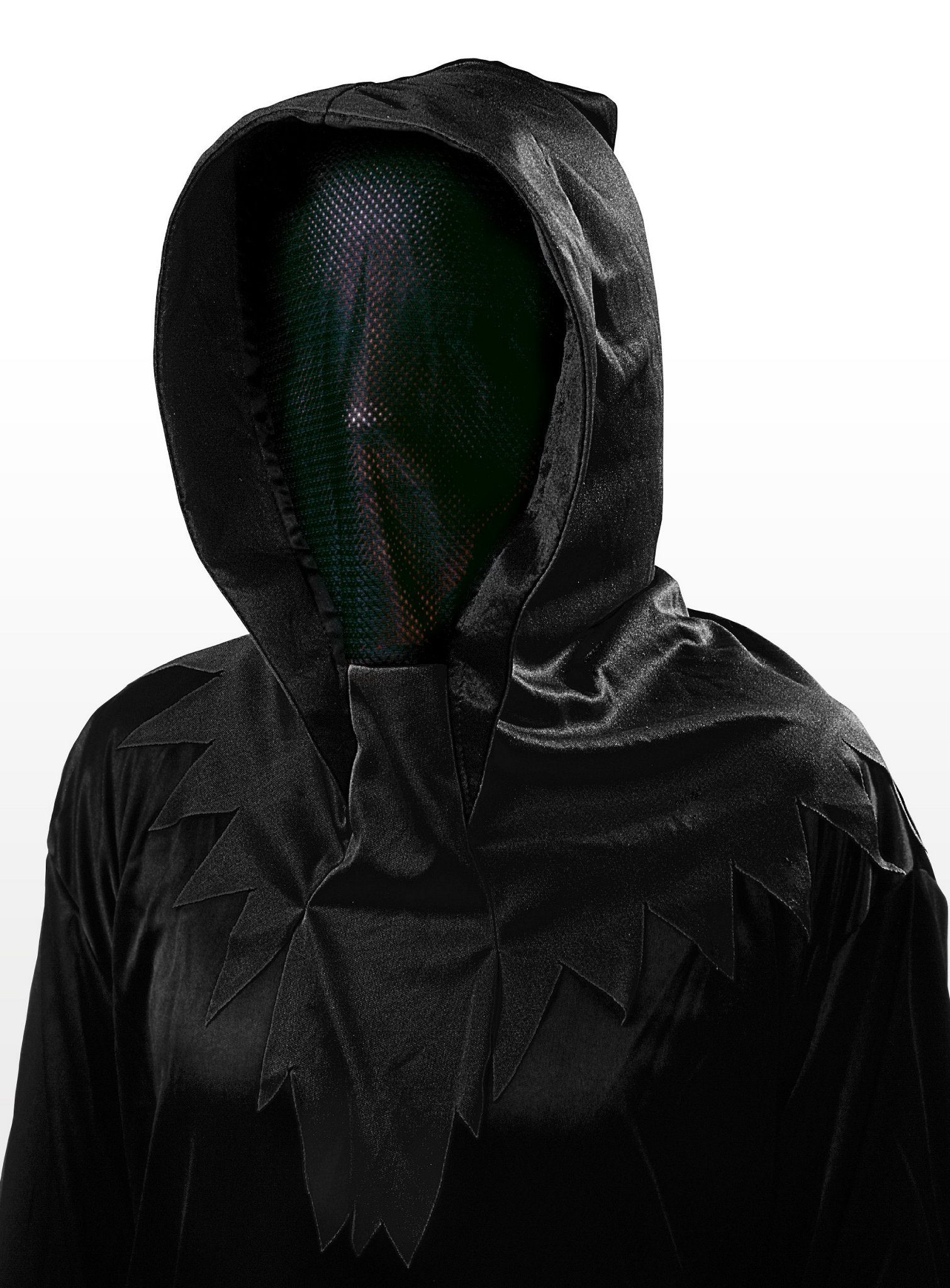 Fun World Verkleidungsmaske Geistermaske schwarz-schwarz